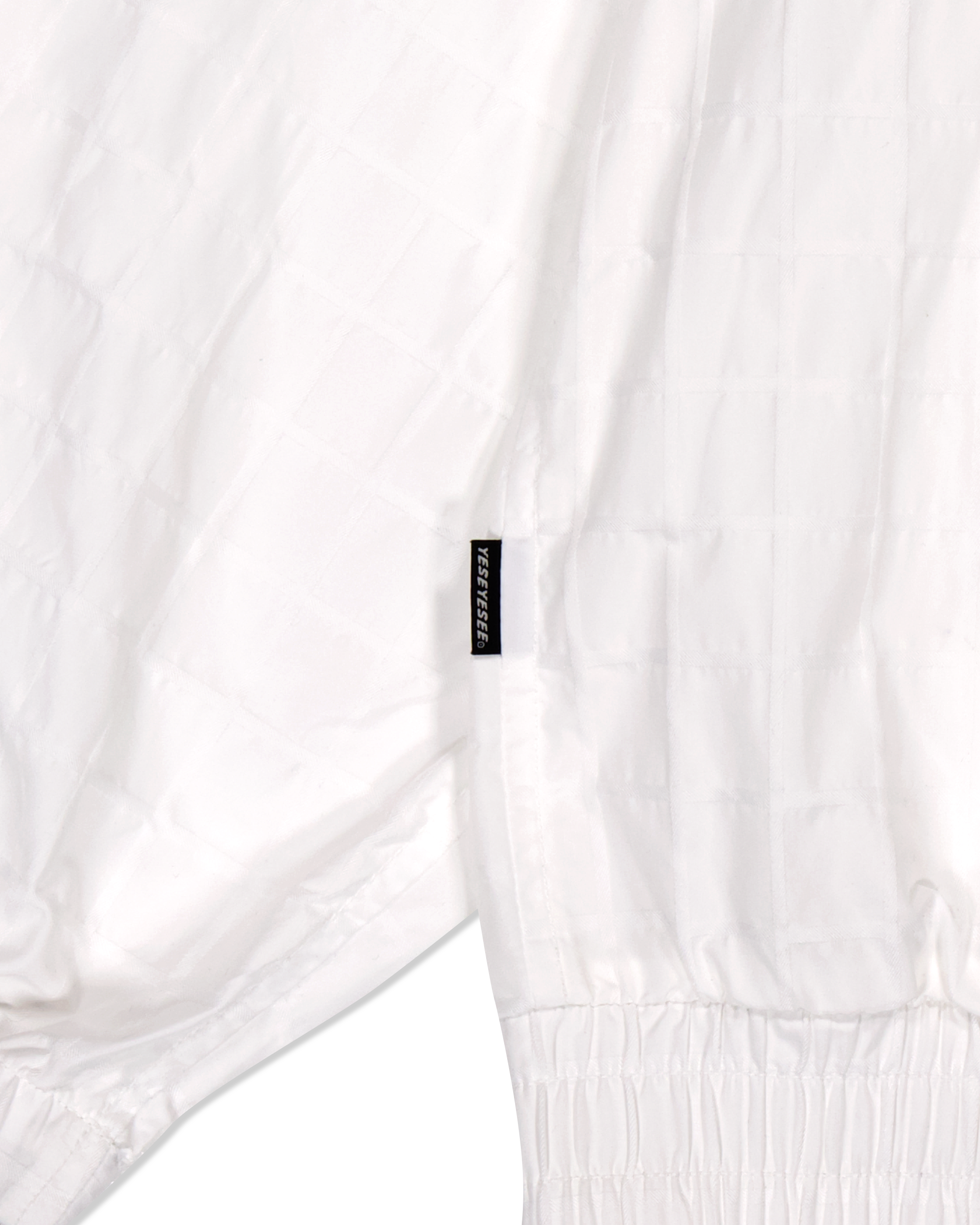 yeseyesee - Windowpane Zip Blouson (White) product image 4 | TRAB K-Fashion Australia