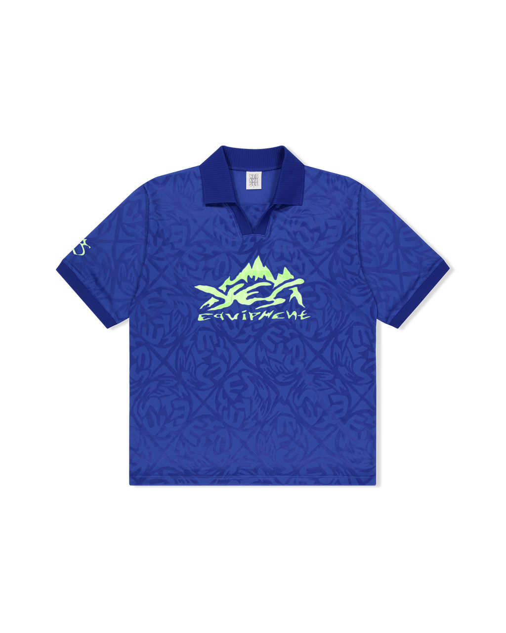 yeseyesee - Y.E.S Jacquard Football Tee (Blue) product image 1 | TRAB K-Fashion Australia