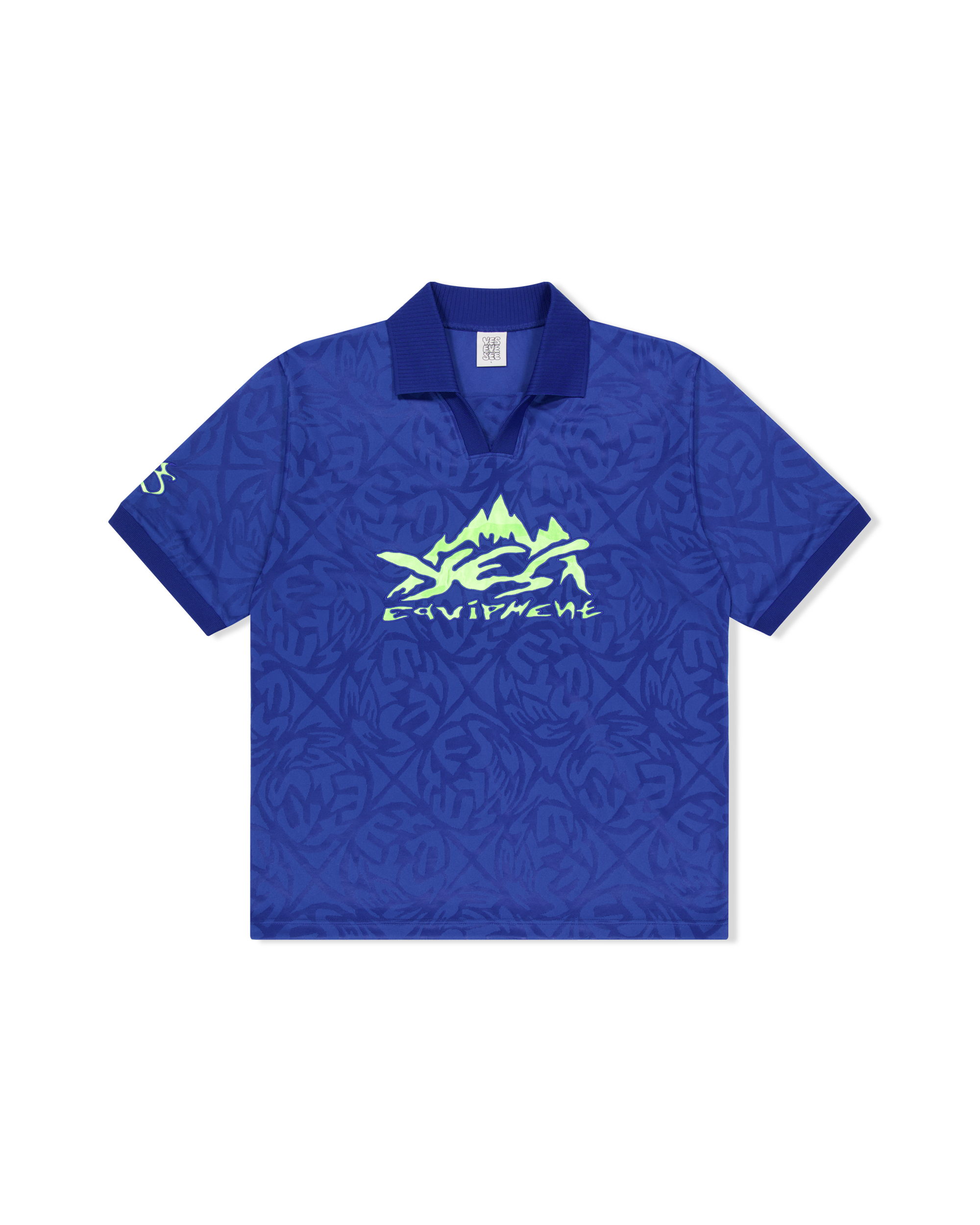 yeseyesee - Y.E.S Jacquard Football Tee (Blue) product image 1 | TRAB K-Fashion Australia
