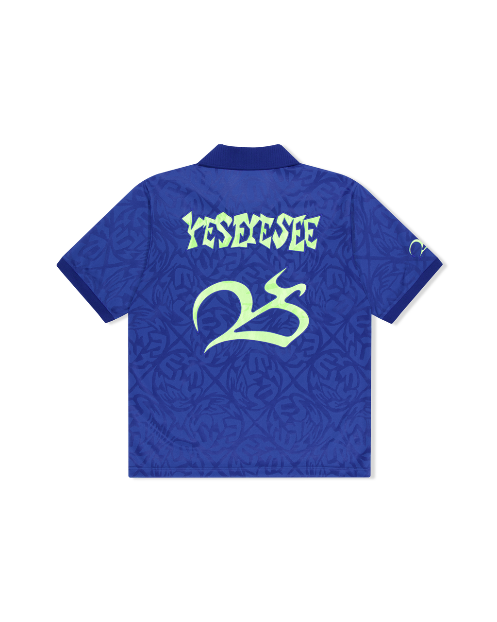 yeseyesee - Y.E.S Jacquard Football Tee (Blue) product image 2 | TRAB K-Fashion Australia