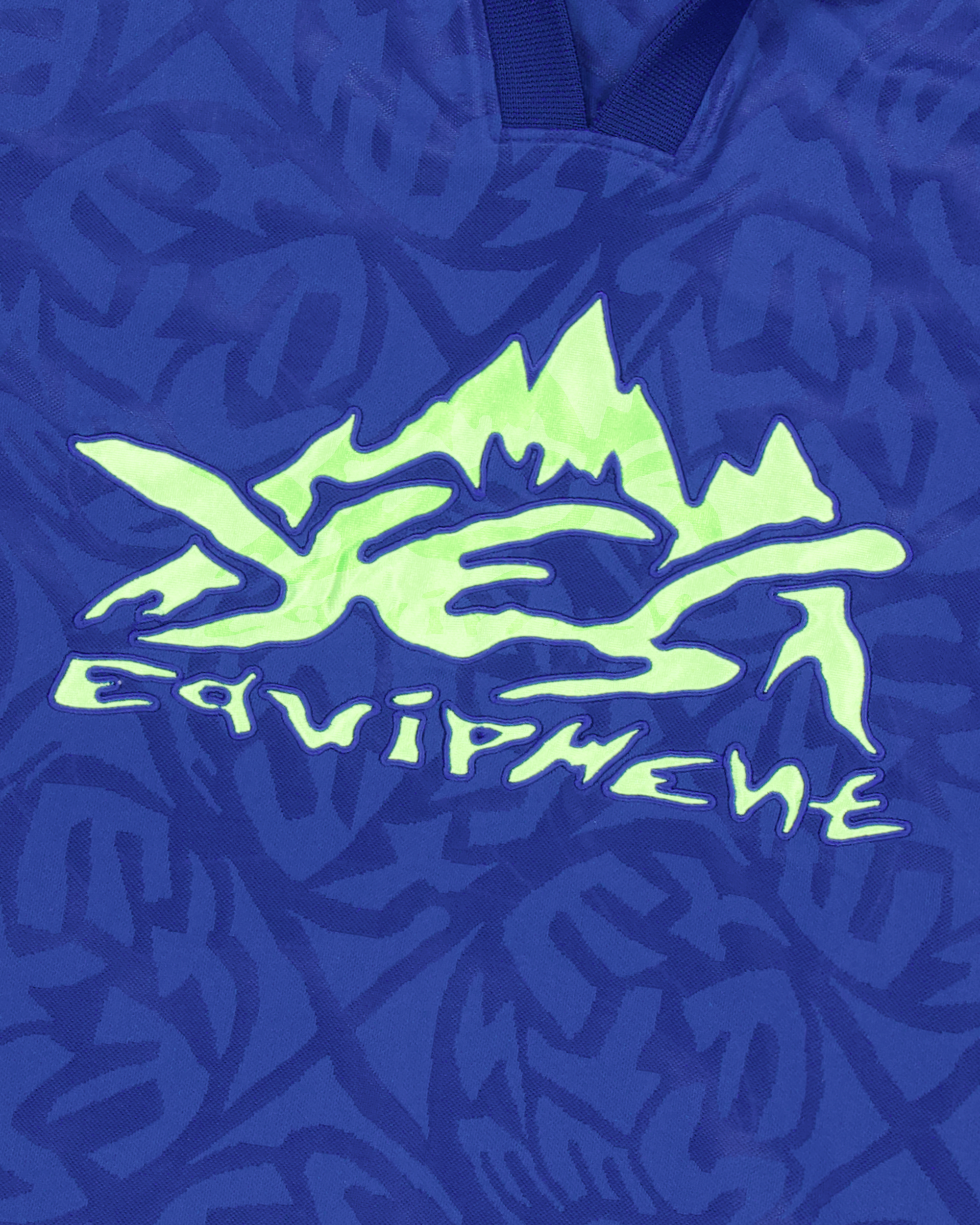 yeseyesee - Y.E.S Jacquard Football Tee (Blue) product image 3 | TRAB K-Fashion Australia