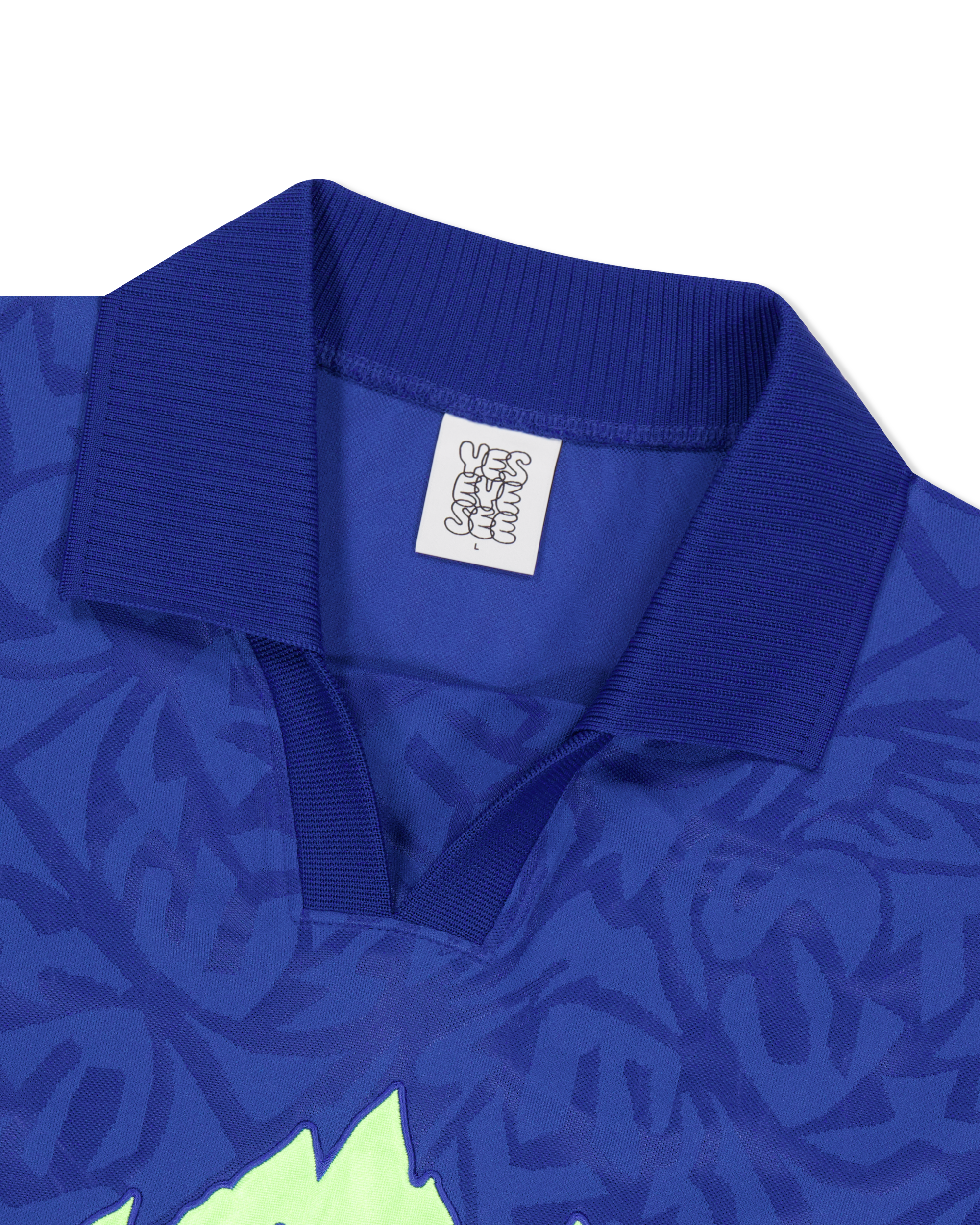 yeseyesee - Y.E.S Jacquard Football Tee (Blue) product image 5 | TRAB K-Fashion Australia