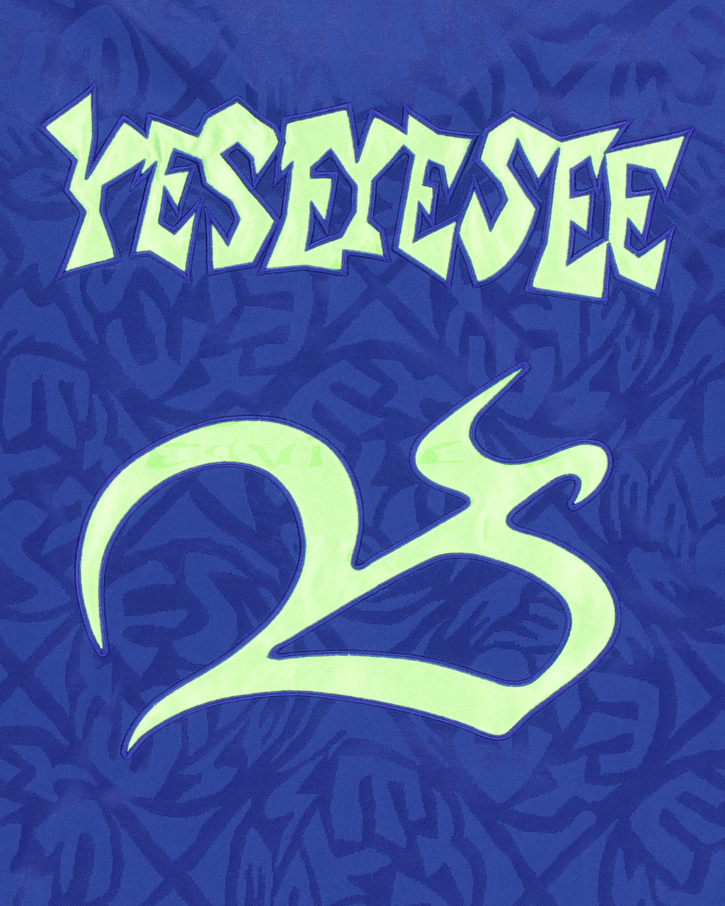 yeseyesee - Y.E.S Jacquard Football Tee (Blue) product image 6 | TRAB K-Fashion Australia