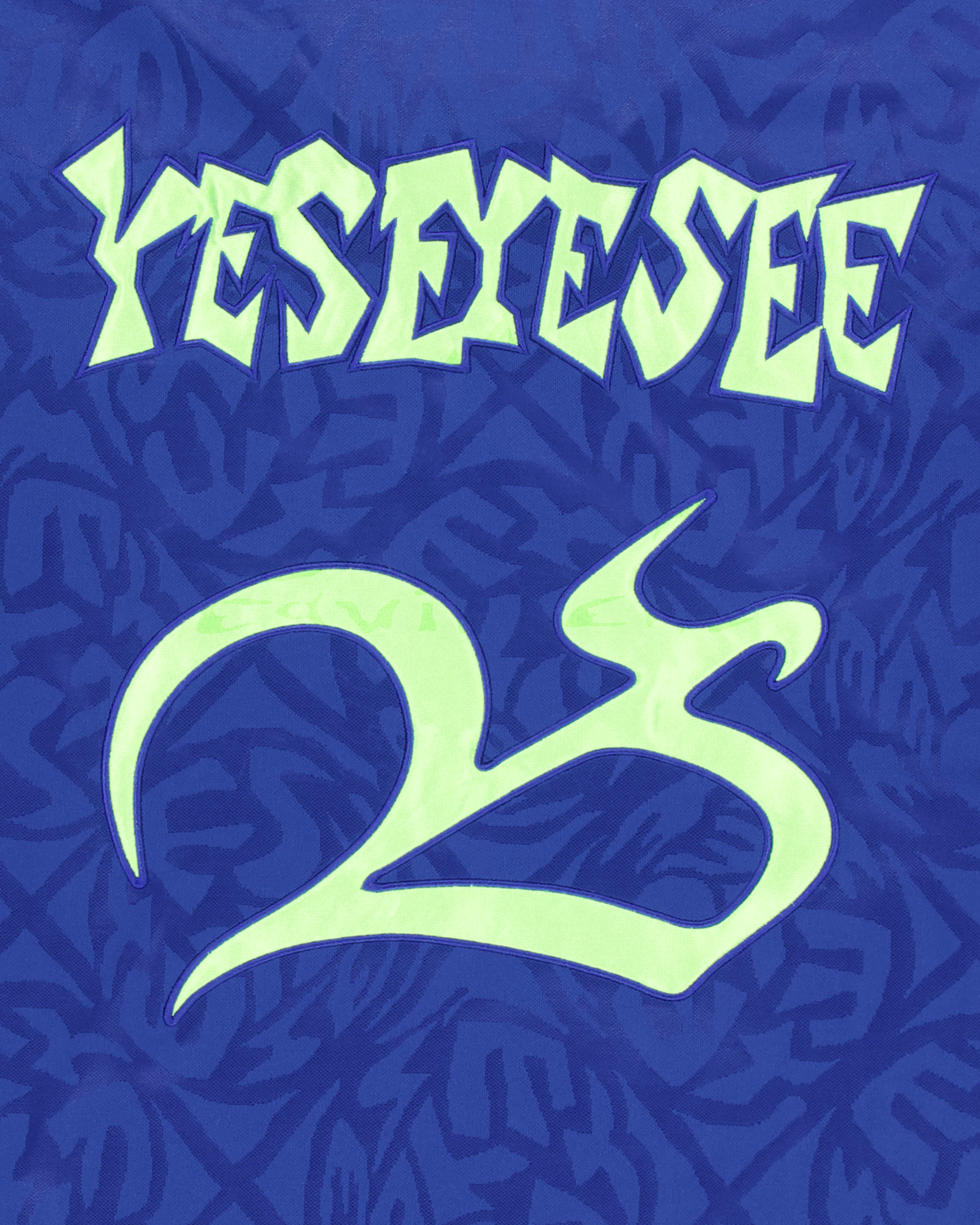 yeseyesee - Y.E.S Jacquard Football Tee (Blue) product image 6 | TRAB K-Fashion Australia