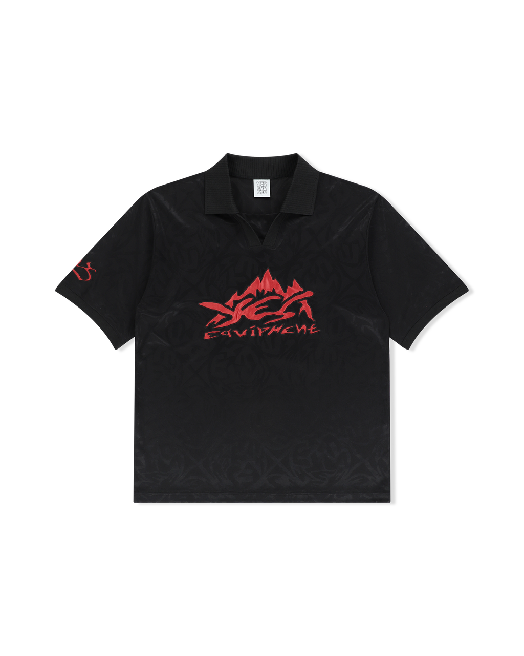 yeseyesee - Y.E.S Jacquard Football Tee (Black) product image 1 | TRAB K-Fashion Australia