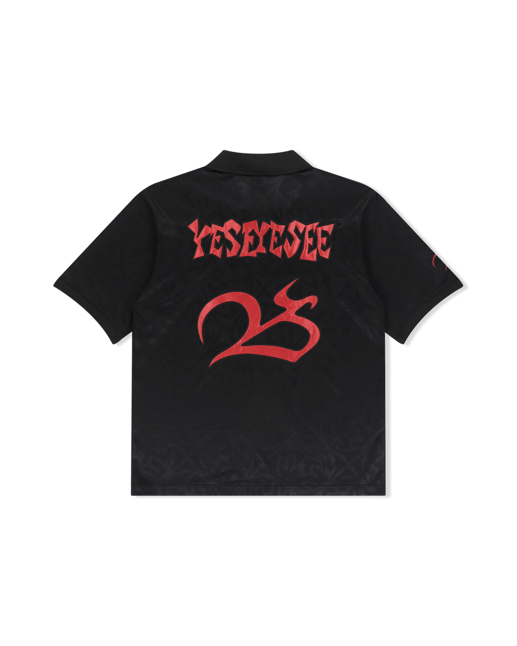 yeseyesee - Y.E.S Jacquard Football Tee (Black) product image 2 | TRAB K-Fashion Australia