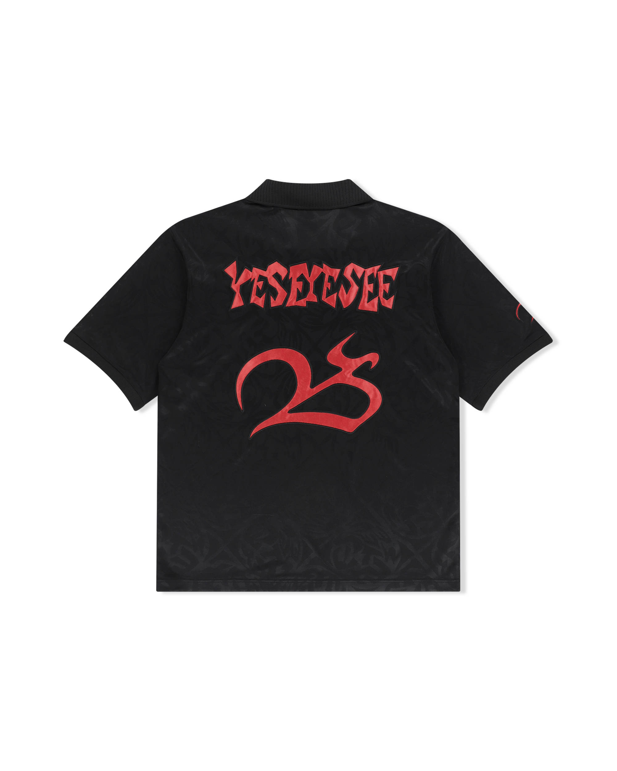 yeseyesee - Y.E.S Jacquard Football Tee (Black) product image 2 | TRAB K-Fashion Australia