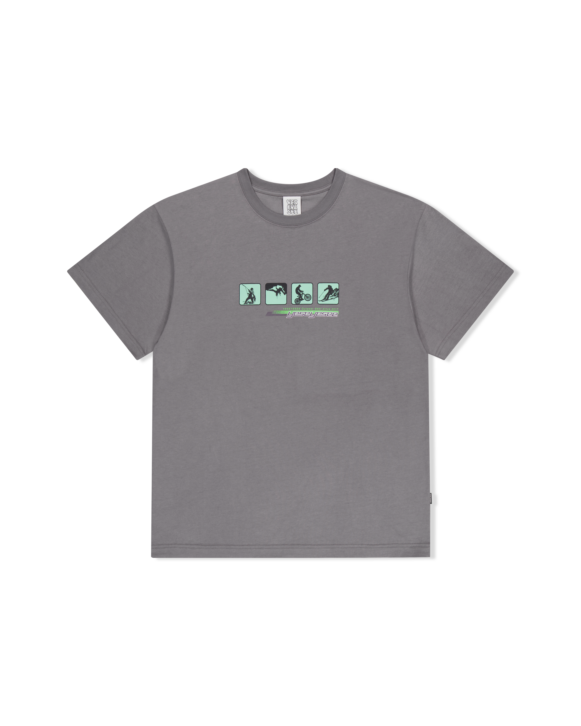 yeseyesee - Y.E.S Outdoor Tee (Dark Grey) product image 1 | TRAB K-Fashion Australia