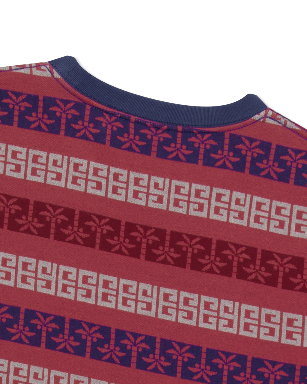 yeseyesee - Y.E.S Palm Jacquard Tee (Red) product image 5 | TRAB K-Fashion Australia