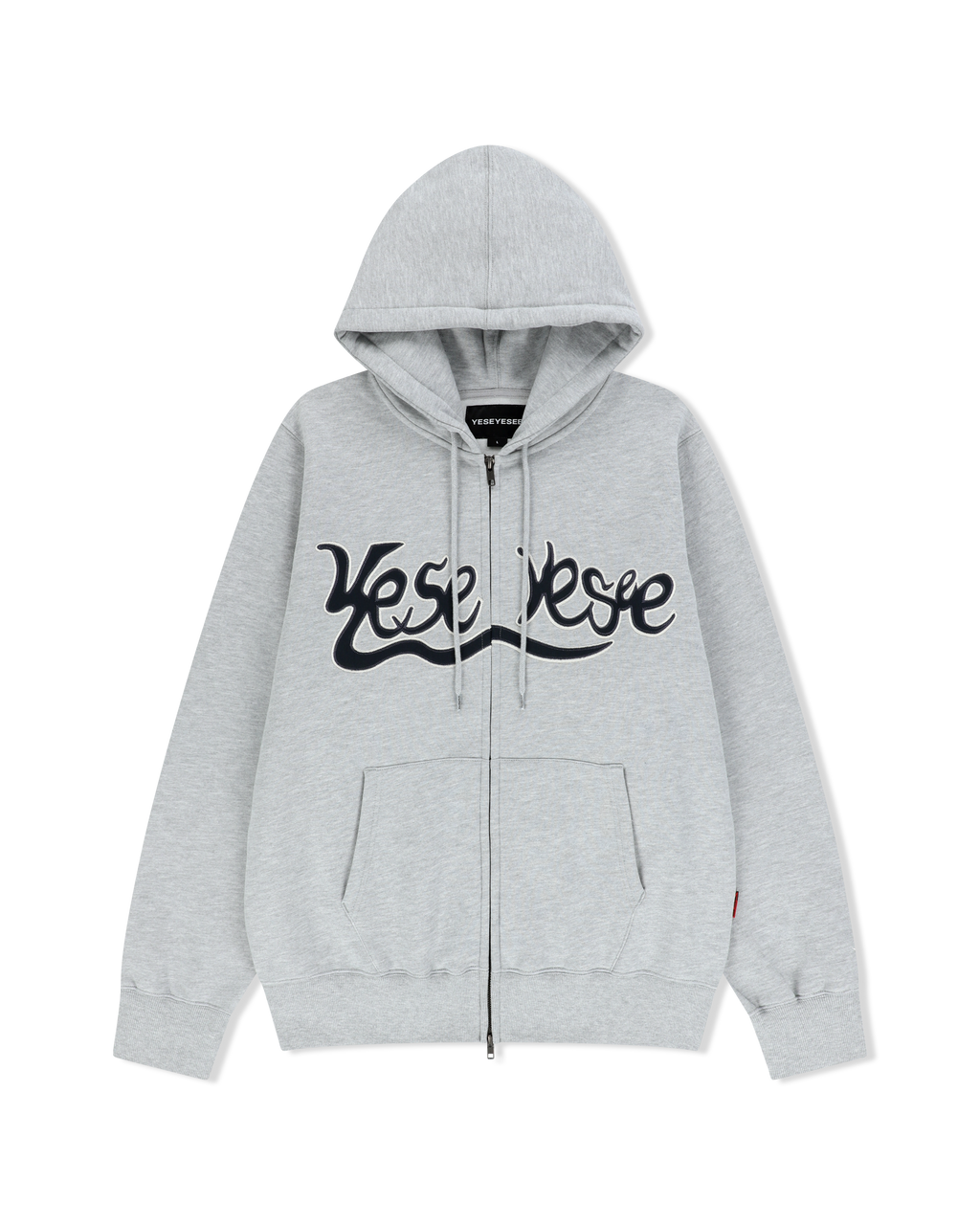 yeseyesee - Y.E.S Snail Logo Zip-Up Hoodie (Grey) product image 1 | TRAB K-Fashion Australia
