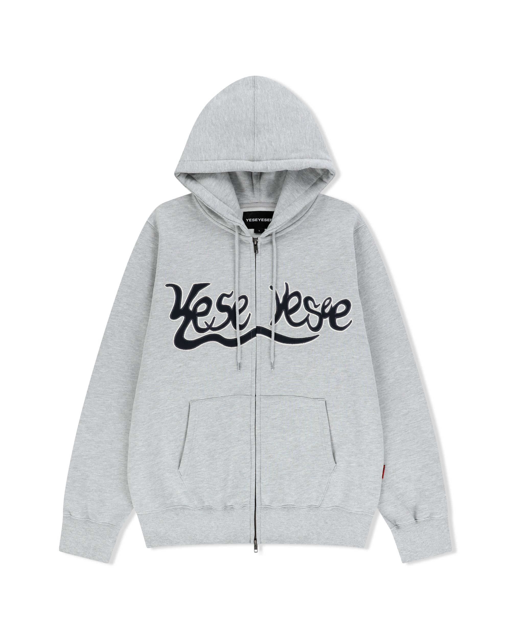 yeseyesee - Y.E.S Snail Logo Zip-Up Hoodie (Grey) product image 1 | TRAB K-Fashion Australia