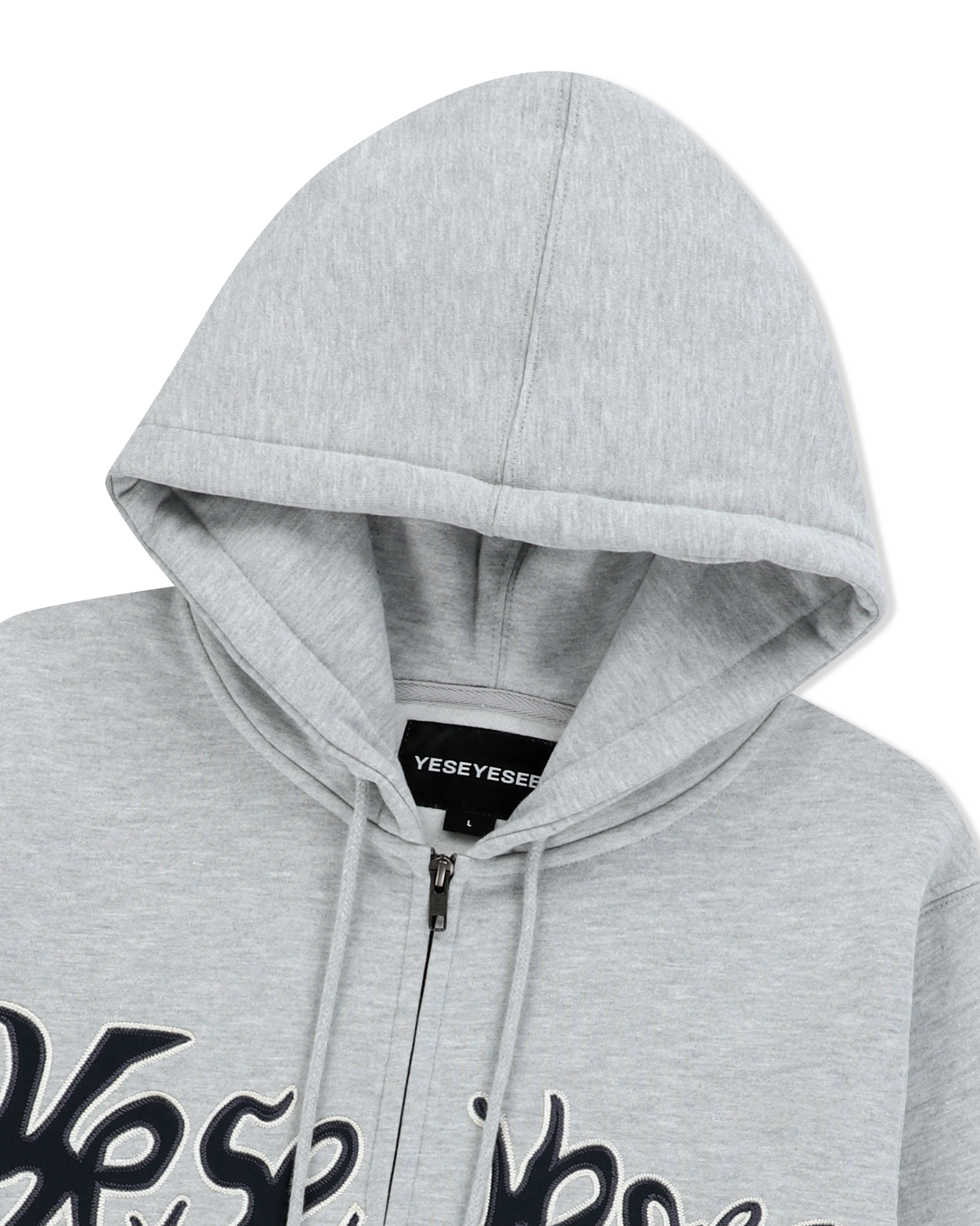 yeseyesee - Y.E.S Snail Logo Zip-Up Hoodie (Grey) product image 5 | TRAB K-Fashion Australia