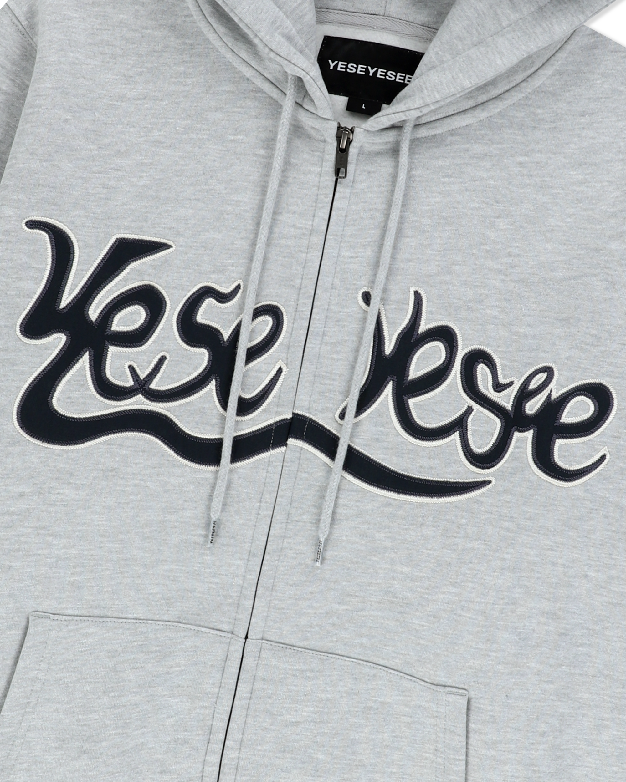 yeseyesee - Y.E.S Snail Logo Zip-Up Hoodie (Grey) product image 6 | TRAB K-Fashion Australia