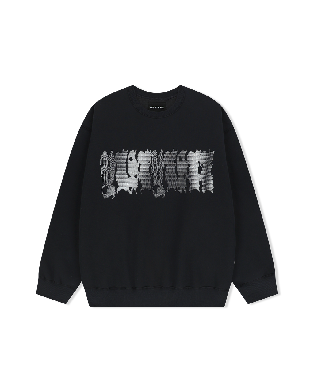yeseyesee - Y.E.S Typo Sweatshirt (Charcoal) product image 1 | TRAB K-Fashion Australia