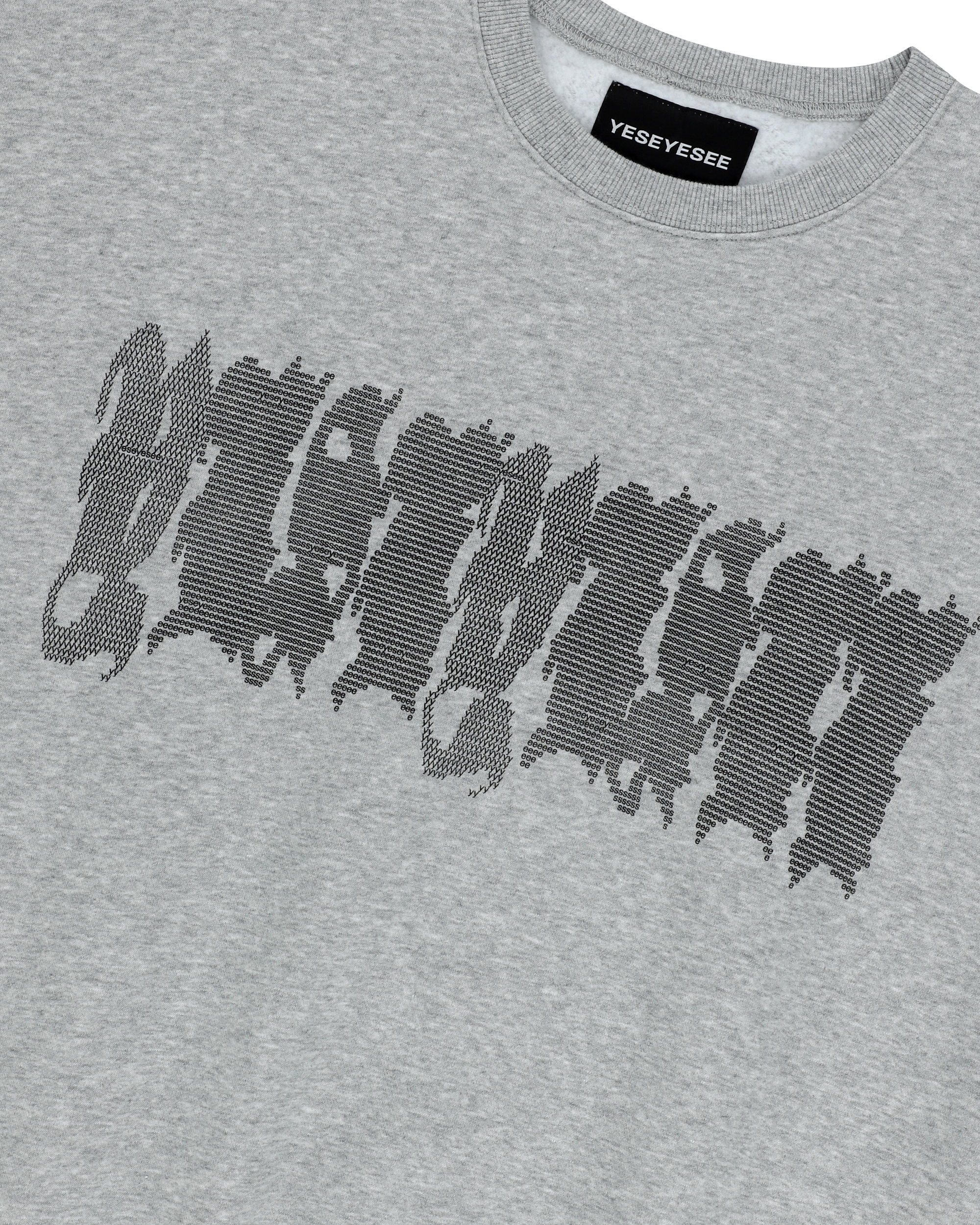 yeseyesee - Y.E.S Typo Sweatshirt (Grey) product image 3 | TRAB K-Fashion Australia