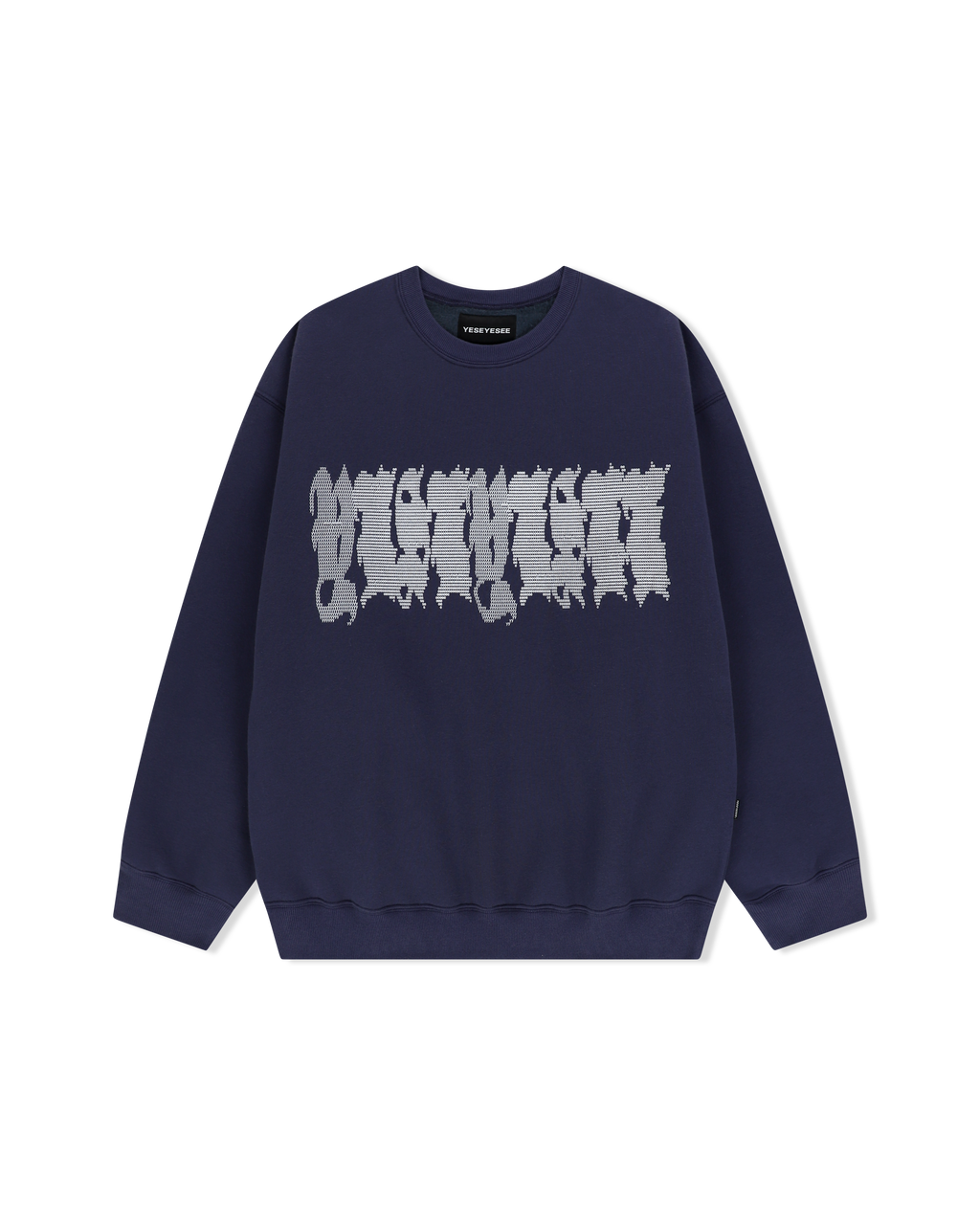 yeseyesee - Y.E.S Typo Sweatshirt (Light Navy) product image 1 | TRAB K-Fashion Australia