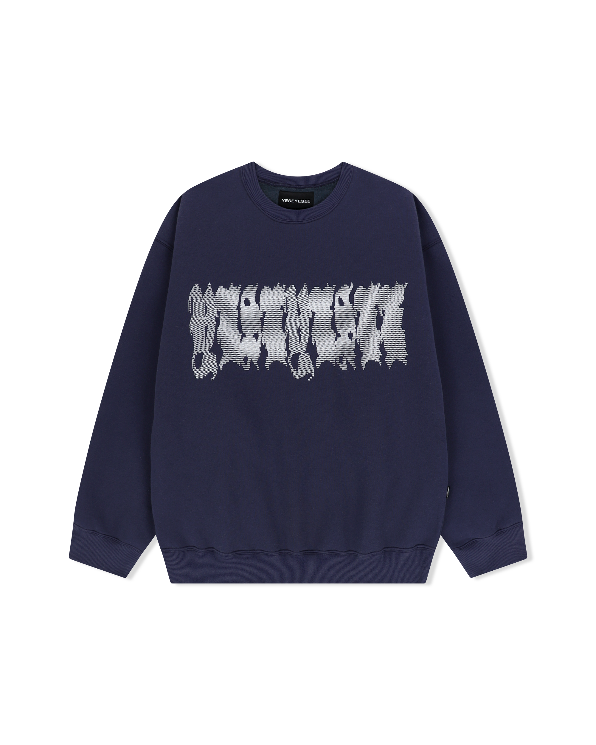 yeseyesee - Y.E.S Typo Sweatshirt (Light Navy) product image 1 | TRAB K-Fashion Australia