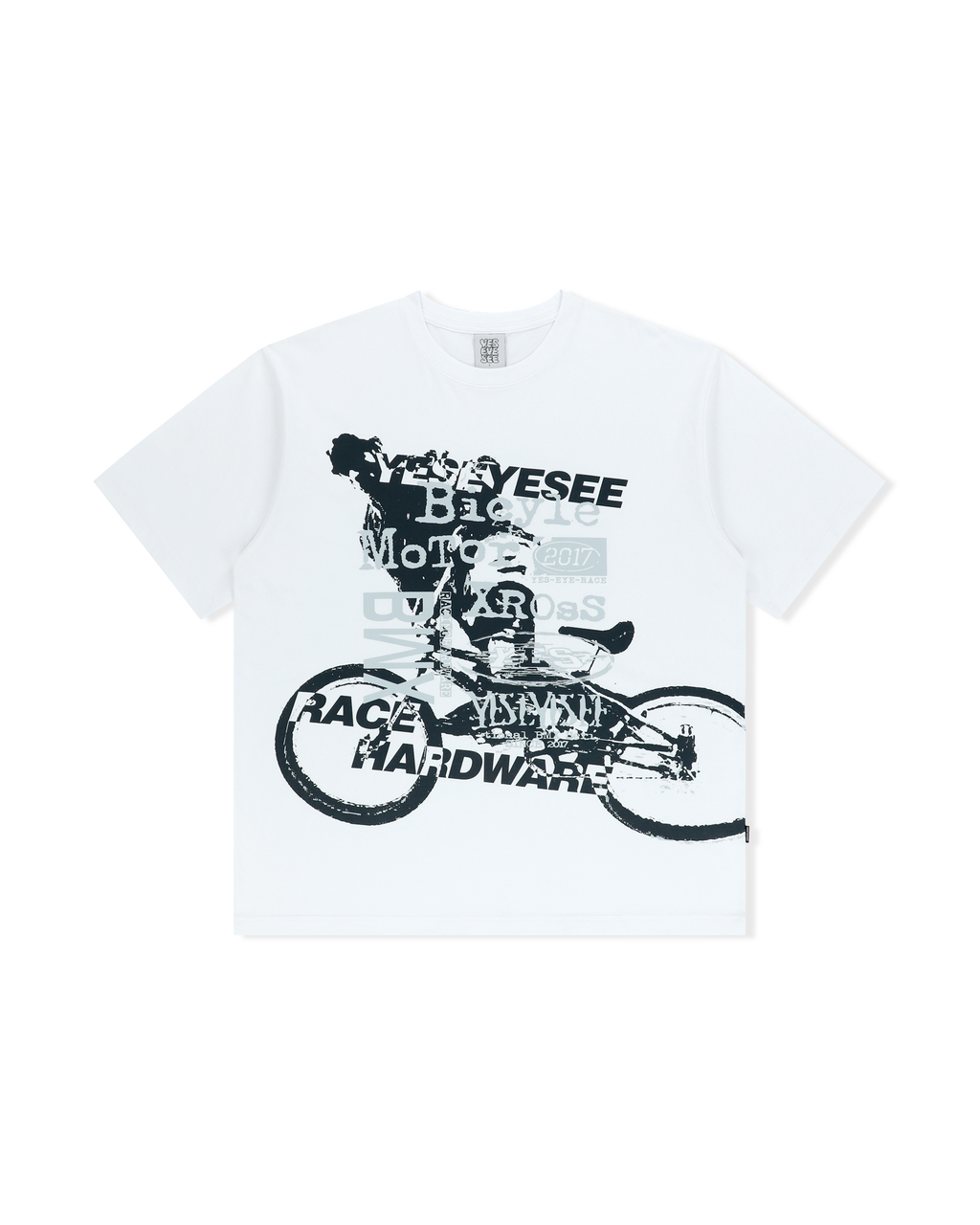 yeseyesee - Y.E.S BMX Tee (White) product image 1 | TRAB K-Fashion Australia