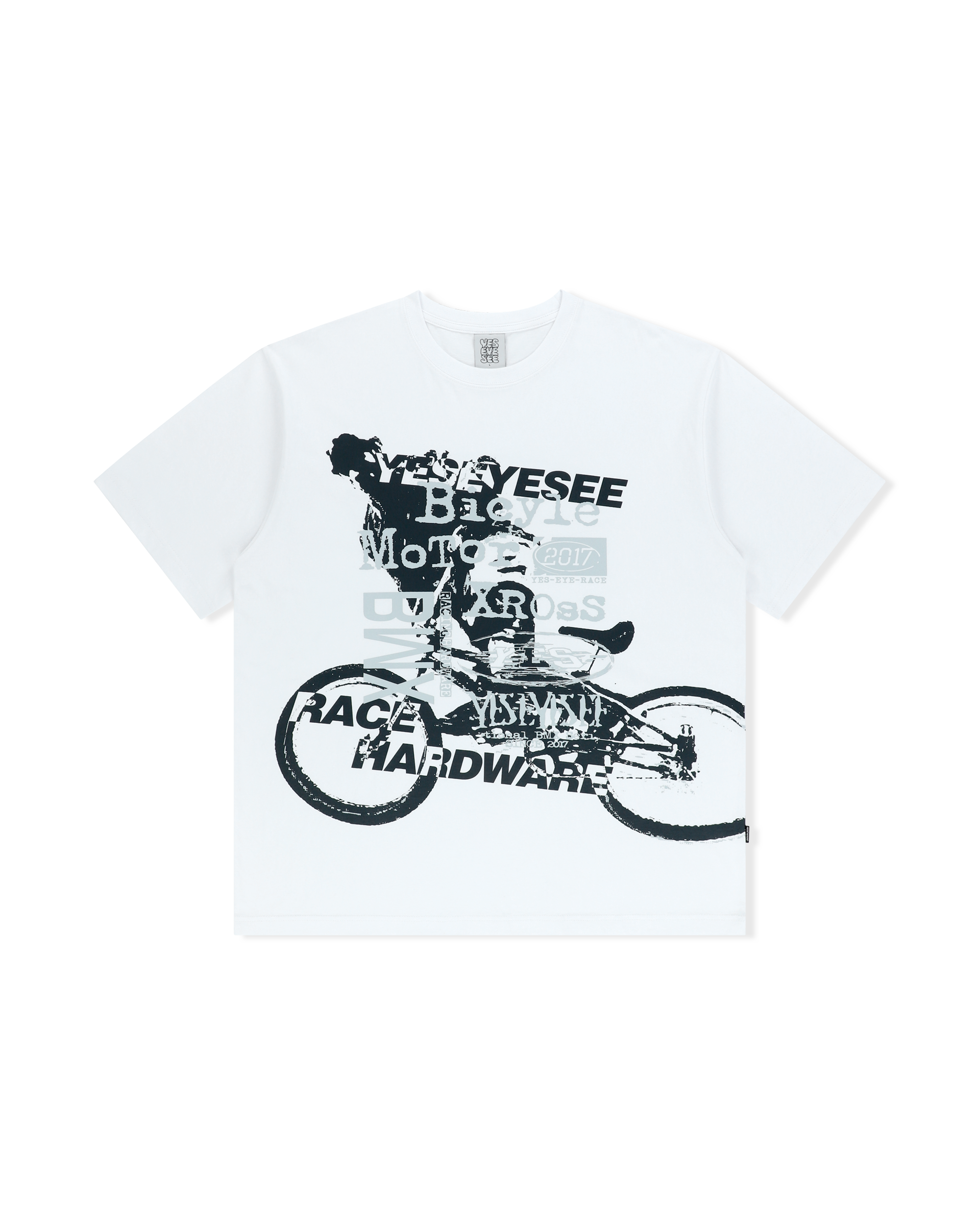 yeseyesee - Y.E.S BMX Tee (White) product image 1 | TRAB K-Fashion Australia