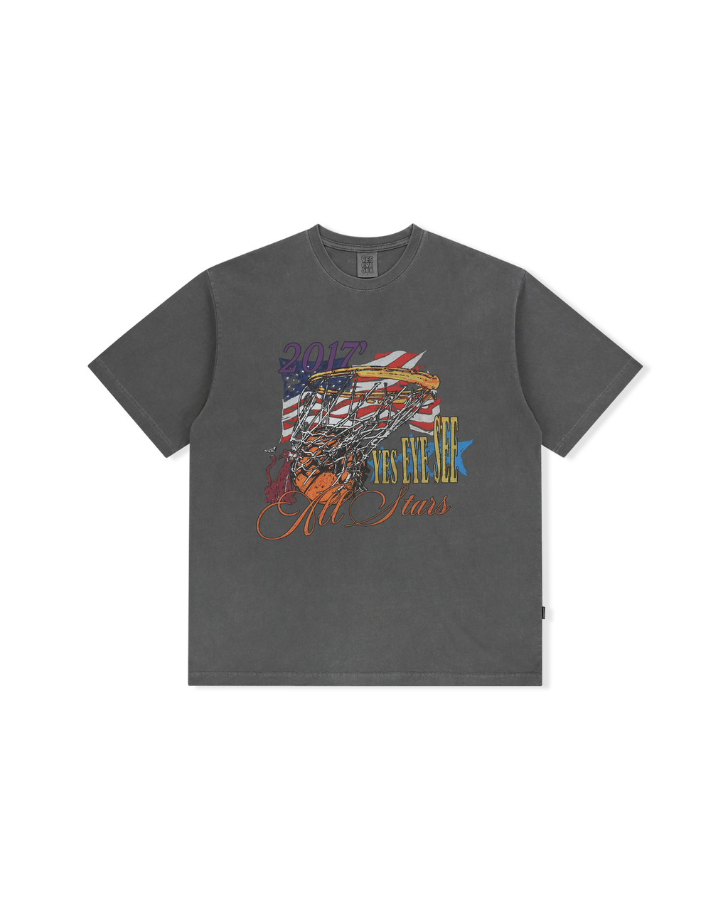 yeseyesee - Y.E.S Goal In Tee (Charcoal) product image 1 | TRAB K-Fashion Australia