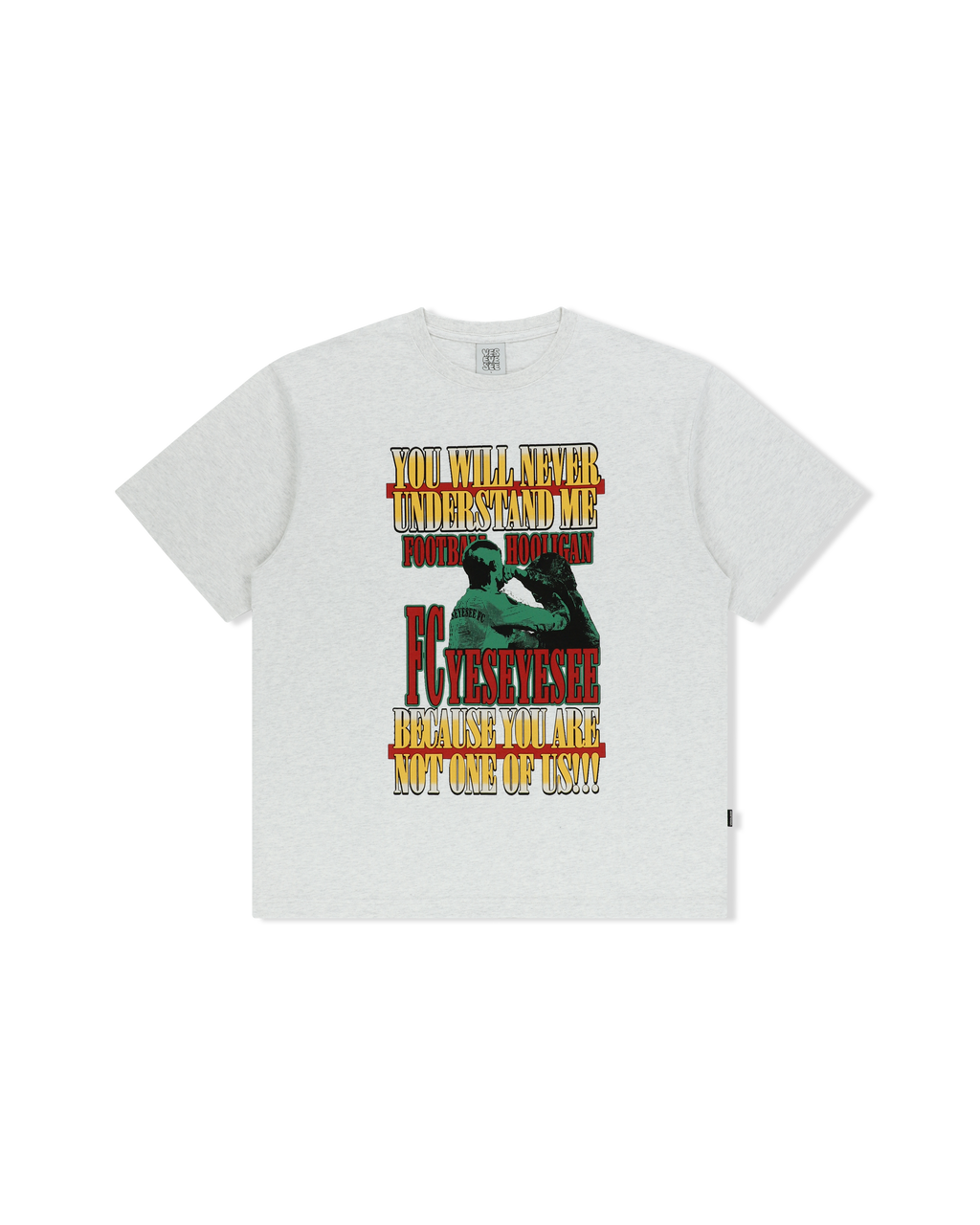 yeseyesee - Y.E.S Hooligan Tee (Light Grey) product image 1 | TRAB K-Fashion Australia