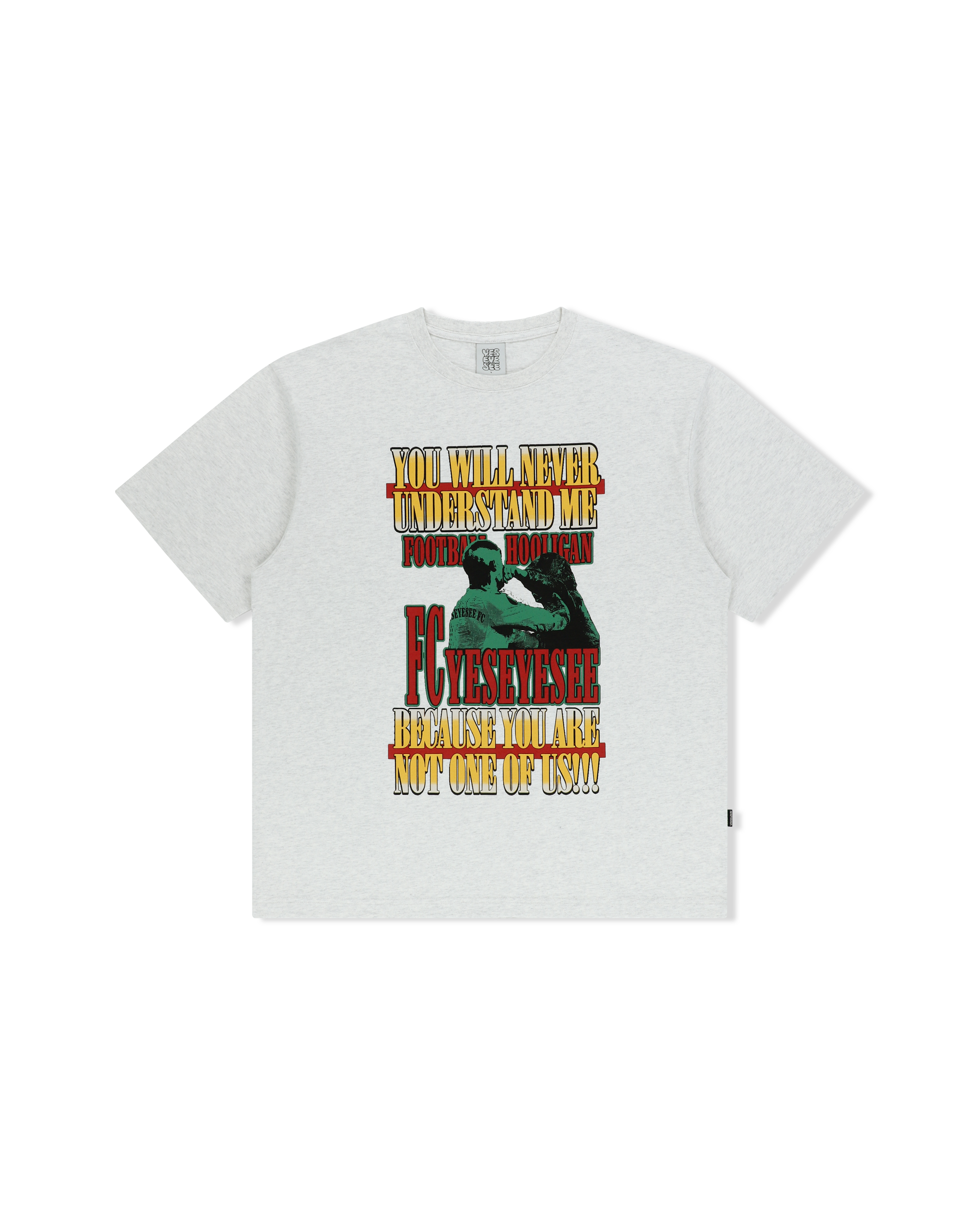 yeseyesee - Y.E.S Hooligan Tee (Light Grey) product image 1 | TRAB K-Fashion Australia