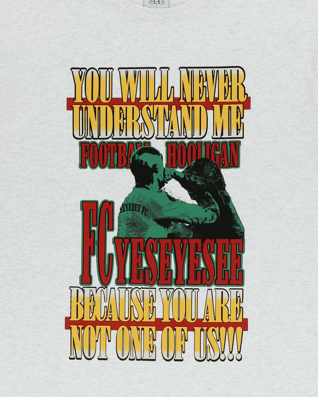 yeseyesee - Y.E.S Hooligan Tee (Light Grey) product image 6 | TRAB K-Fashion Australia