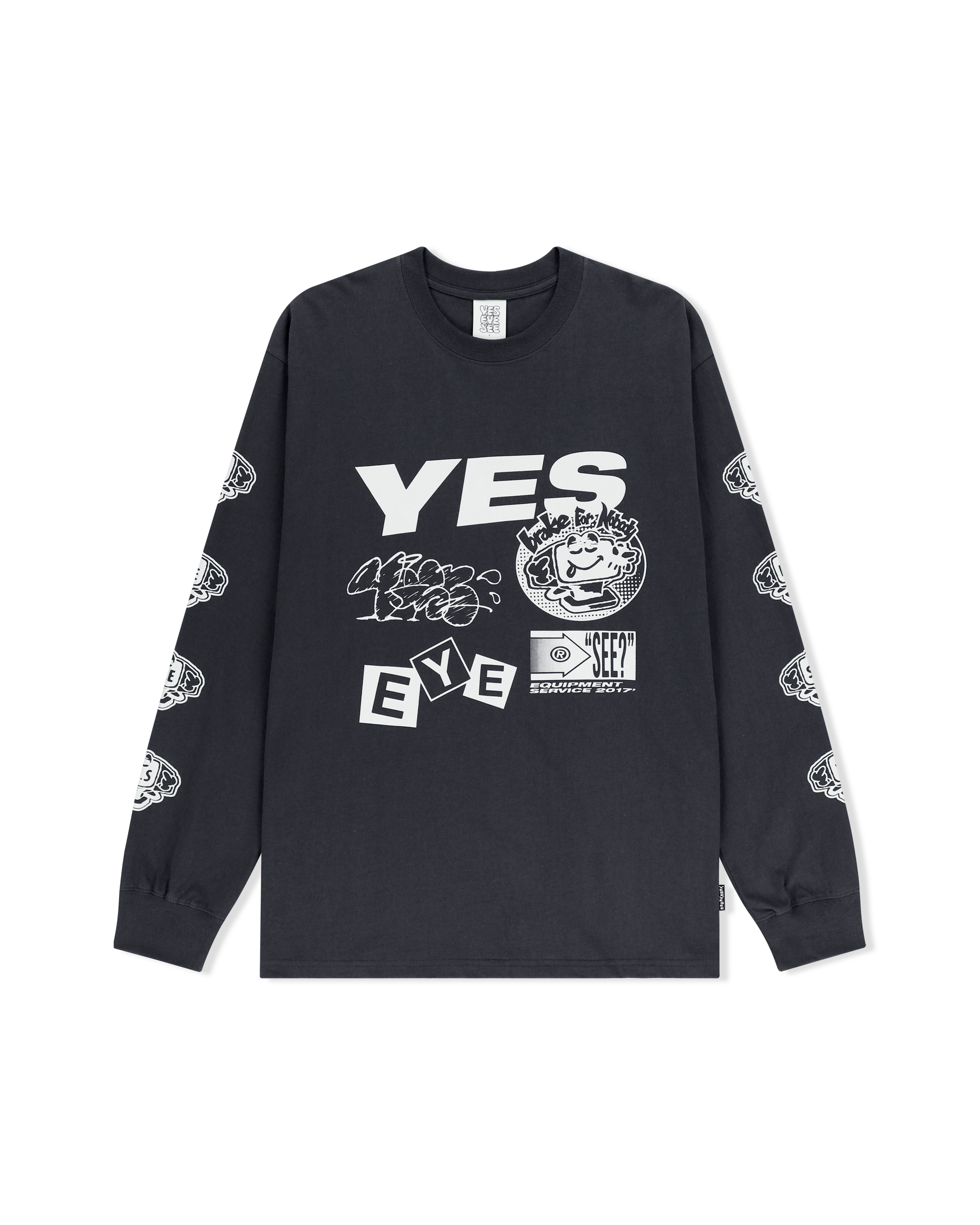 yeseyesee - Y.E.S Monitor L/S (Charcoal) product image 1 | TRAB K-Fashion Australia