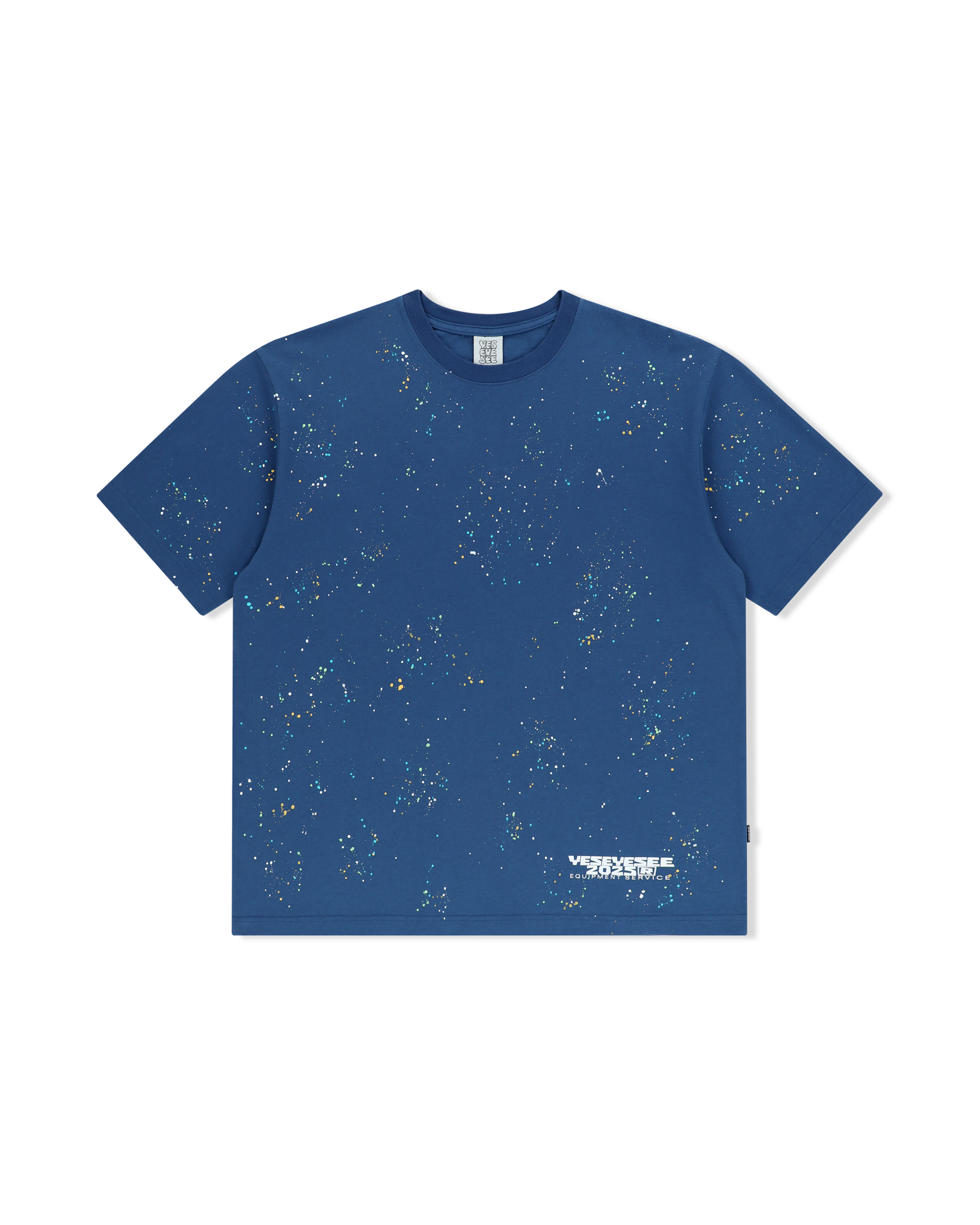 yeseyesee - Y.E.S Multi Painted Tee (Cobalt Blue) product image 1 | TRAB K-Fashion Australia