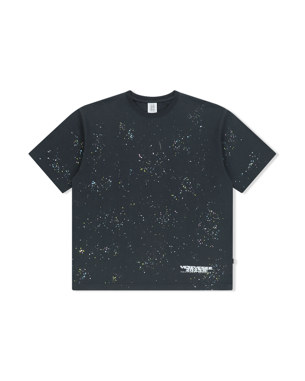 yeseyesee - Y.E.S Multi Painted Tee (Charcoal) product image 1 | TRAB K-Fashion Australia