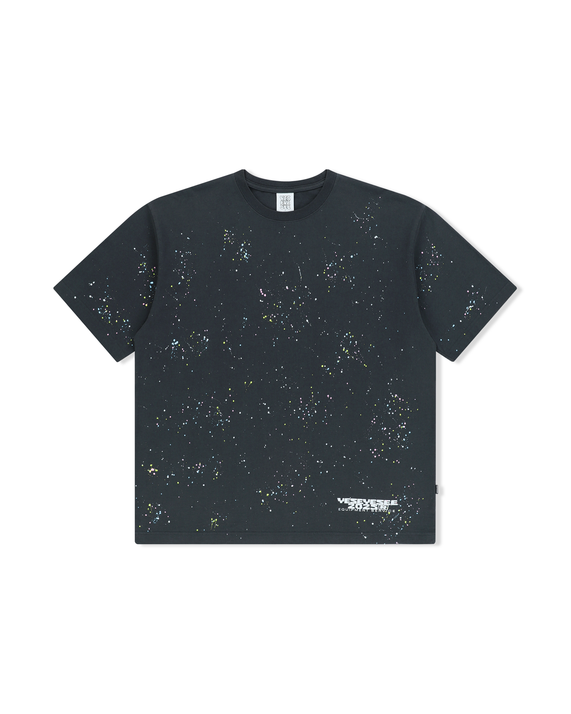yeseyesee - Y.E.S Multi Painted Tee (Charcoal) product image 1 | TRAB K-Fashion Australia