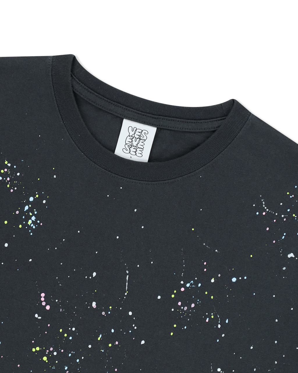 yeseyesee - Y.E.S Multi Painted Tee (Charcoal) product image 3 | TRAB K-Fashion Australia