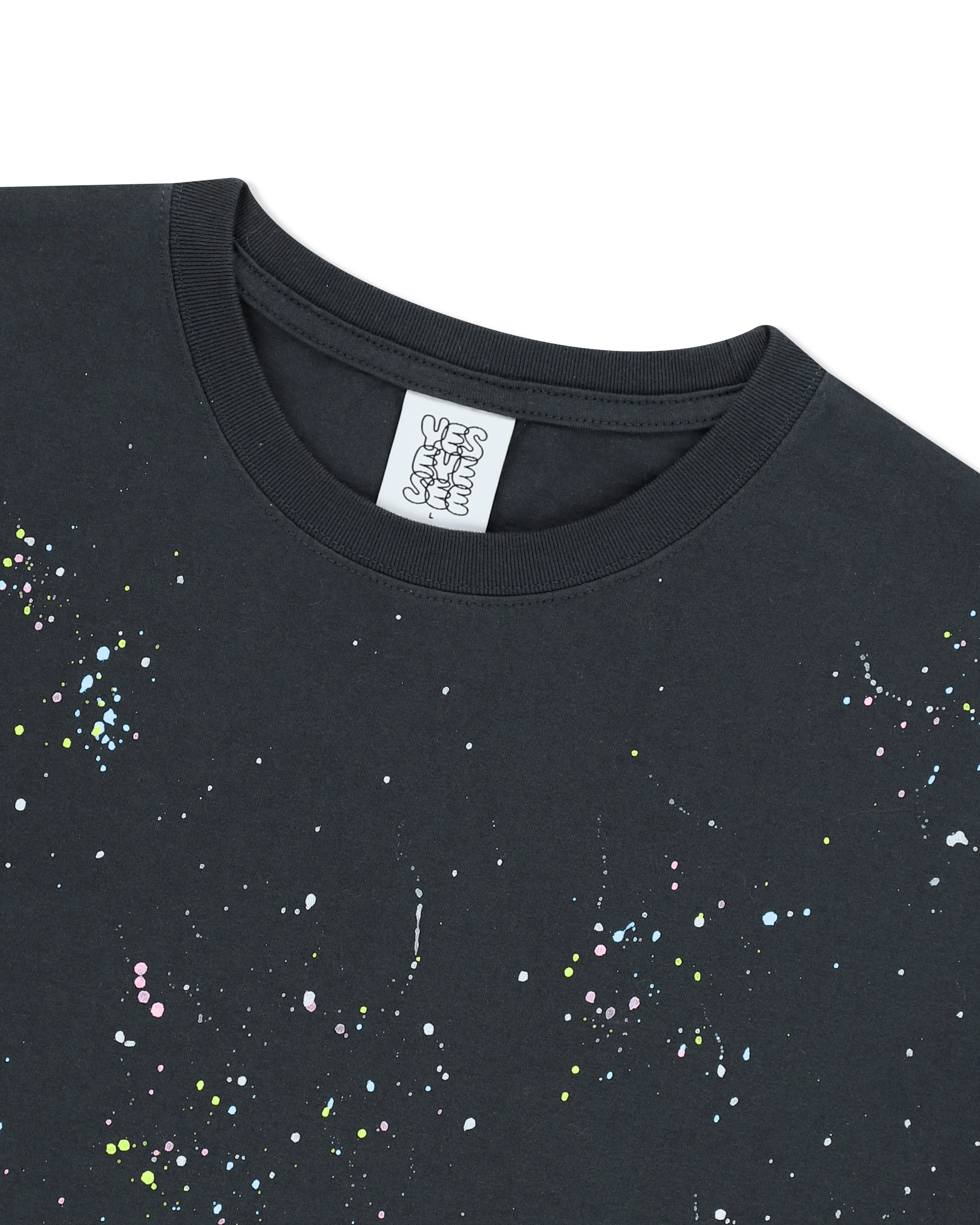 yeseyesee - Y.E.S Multi Painted Tee (Charcoal) product image 3 | TRAB K-Fashion Australia
