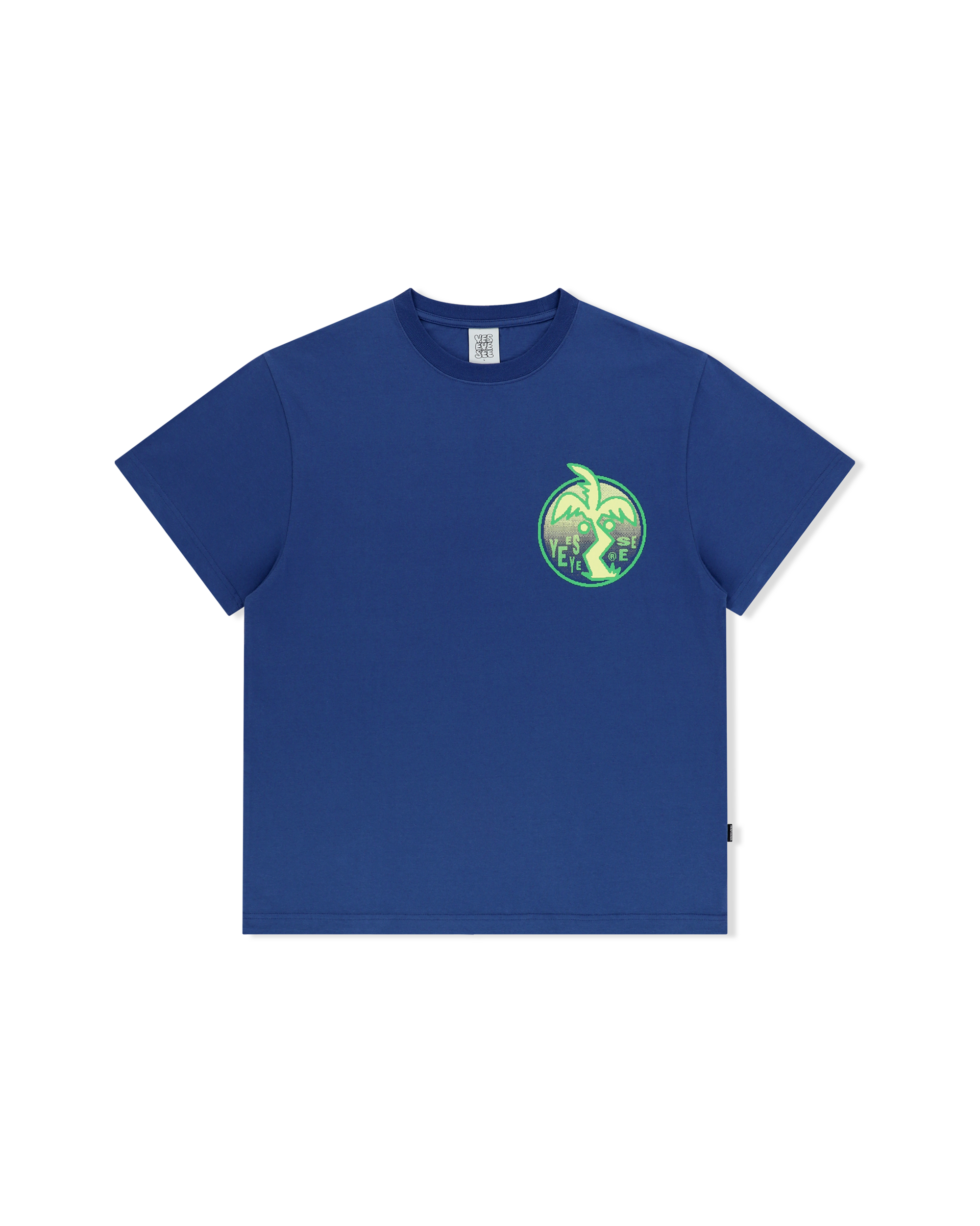 yeseyesee - Y.E.S Palm Tree Tee (Cobalt Blue) product image 1 | TRAB K-Fashion Australia