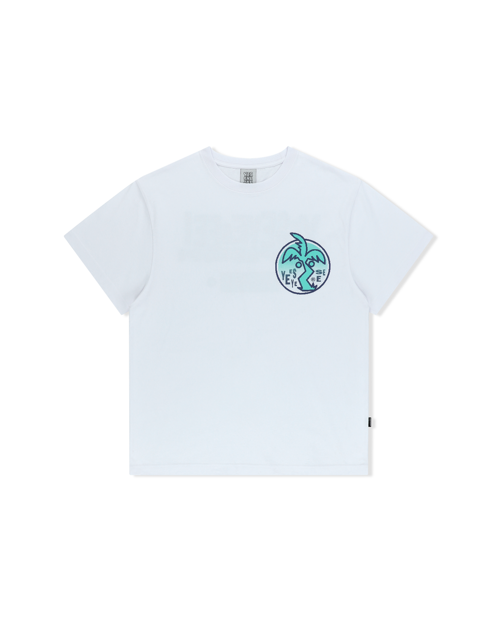 yeseyesee - Y.E.S Palm Tree Tee (White) product image 1 | TRAB K-Fashion Australia