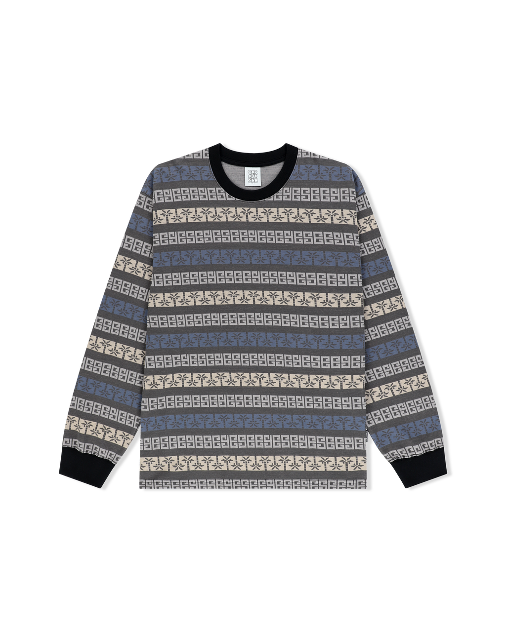 yeseyesee - Y.E.S Palm Jacquard L/S (Charcoal) product image 1 | TRAB K-Fashion Australia