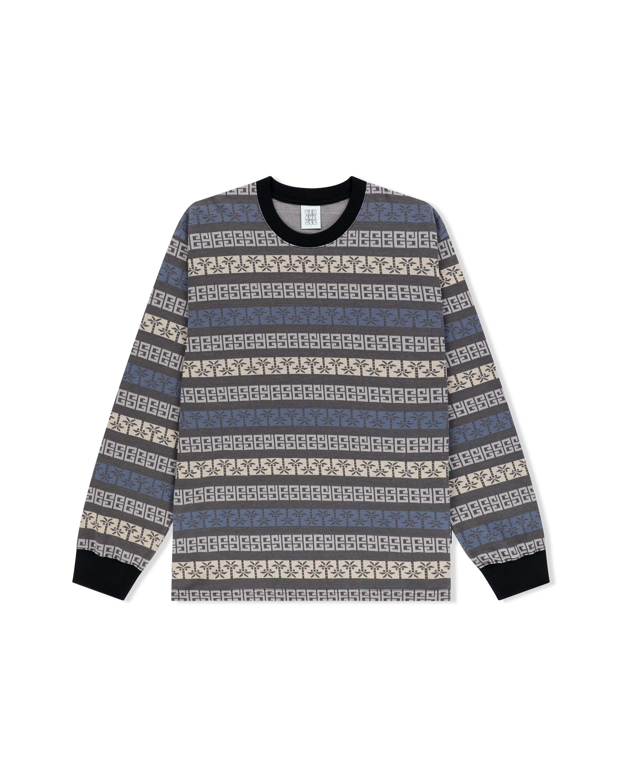yeseyesee - Y.E.S Palm Jacquard L/S (Charcoal) product image 1 | TRAB K-Fashion Australia