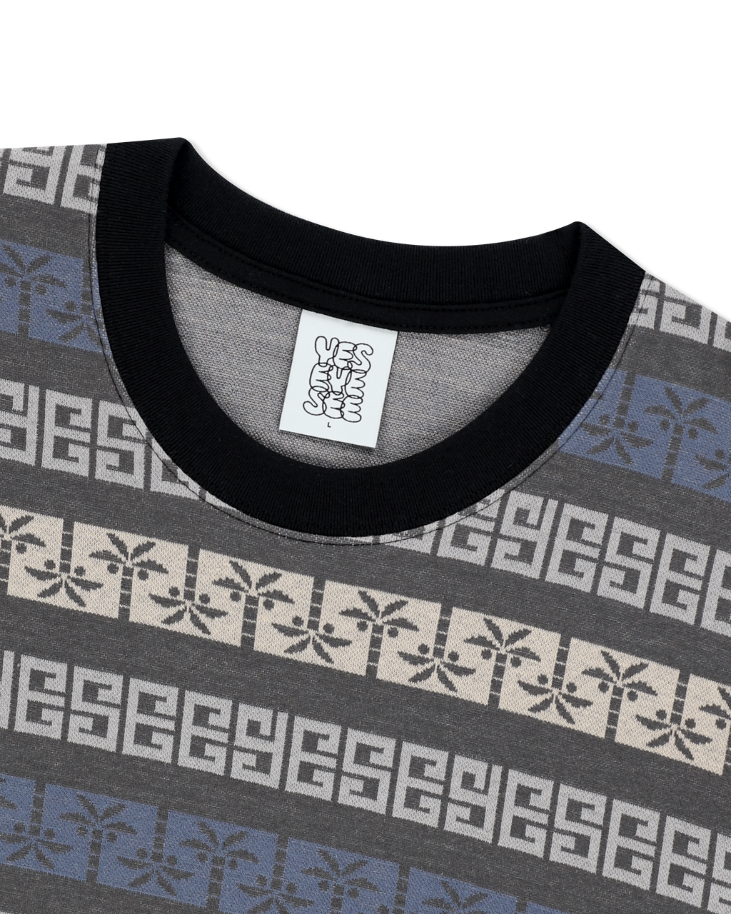 yeseyesee - Y.E.S Palm Jacquard L/S (Charcoal) product image 3 | TRAB K-Fashion Australia