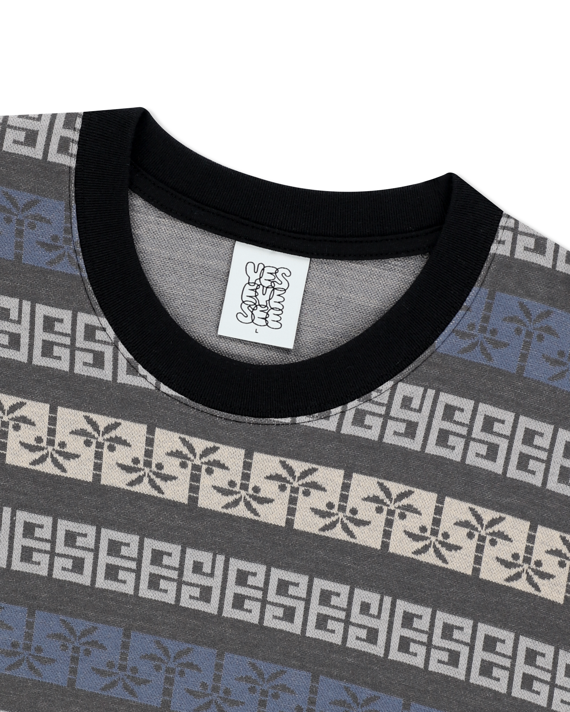 yeseyesee - Y.E.S Palm Jacquard L/S (Charcoal) product image 3 | TRAB K-Fashion Australia