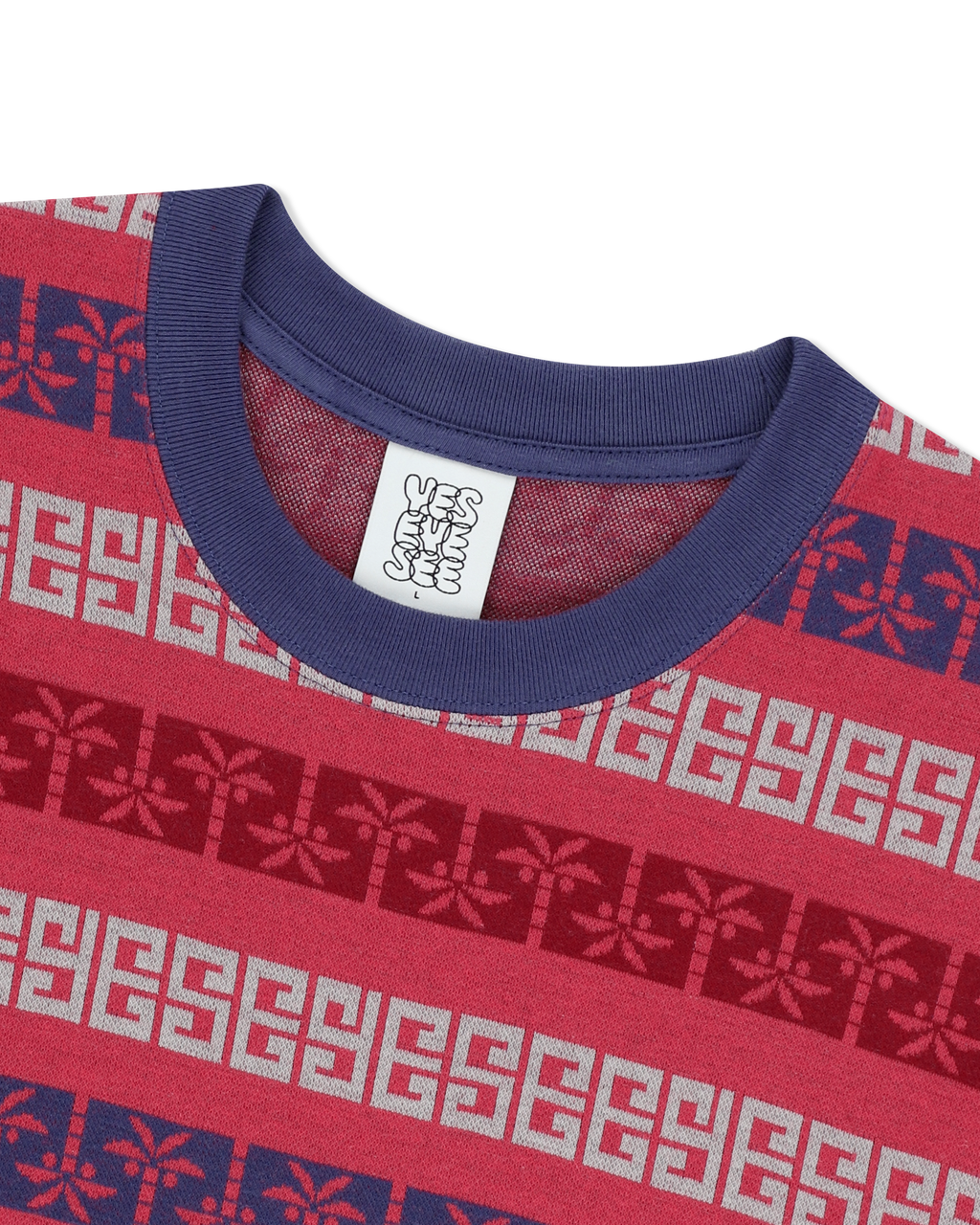 yeseyesee - Y.E.S Palm Jacquard L/S (Red) product image 3 | TRAB K-Fashion Australia