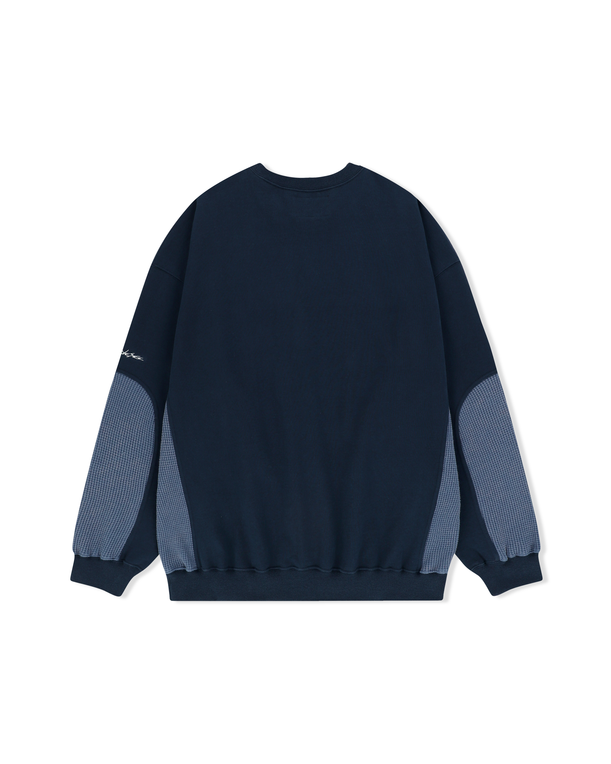 yeseyesee - Y.E.S Waffle Sweatshirt (Navy) product image 2 | TRAB K-Fashion Australia