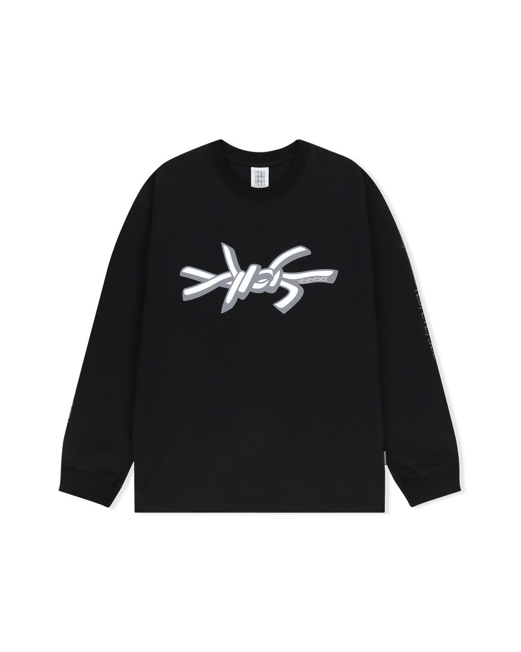 yeseyesee - Y.E.S Wire Logo L/S (Black) product image 1 | TRAB K-Fashion Australia