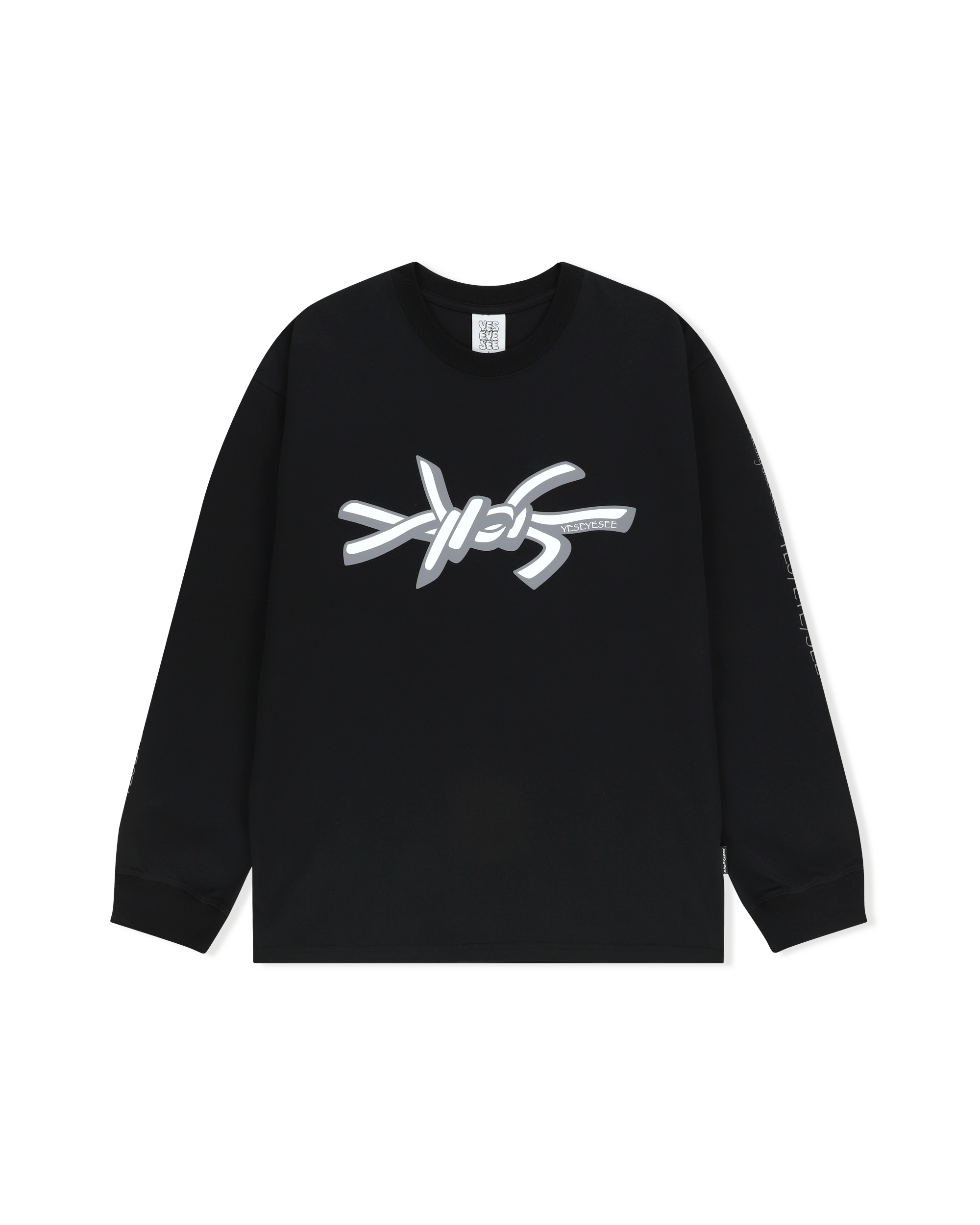 yeseyesee - Y.E.S Wire Logo L/S (Black) product image 1 | TRAB K-Fashion Australia