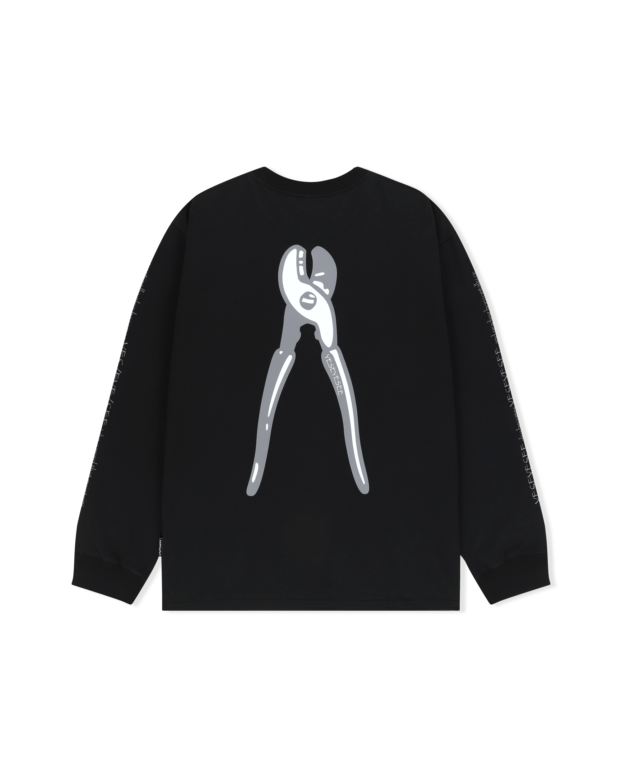 yeseyesee - Y.E.S Wire Logo L/S (Black) product image 2 | TRAB K-Fashion Australia