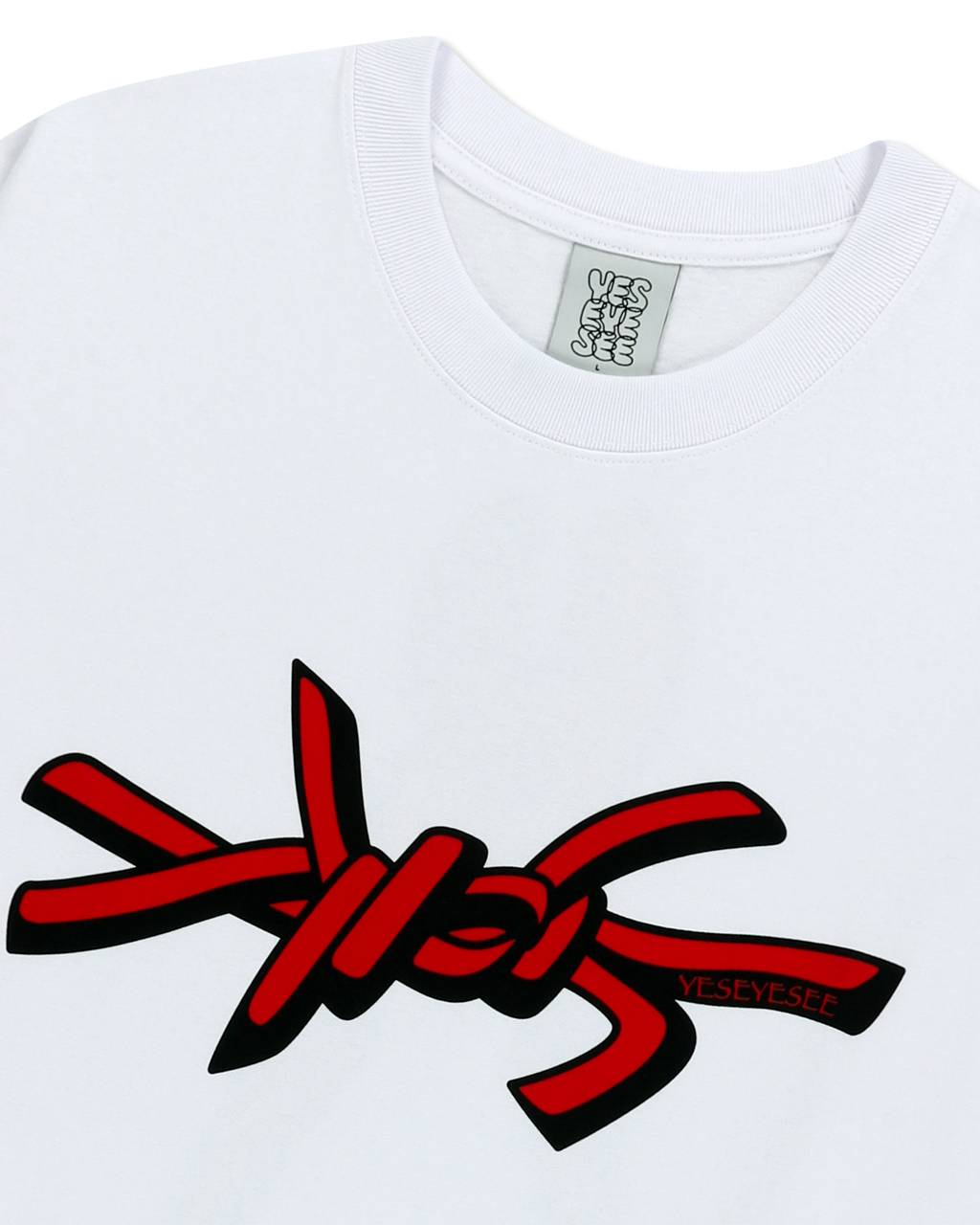 yeseyesee - Y.E.S Wire Logo L/S (White) product image 6 | TRAB K-Fashion Australia