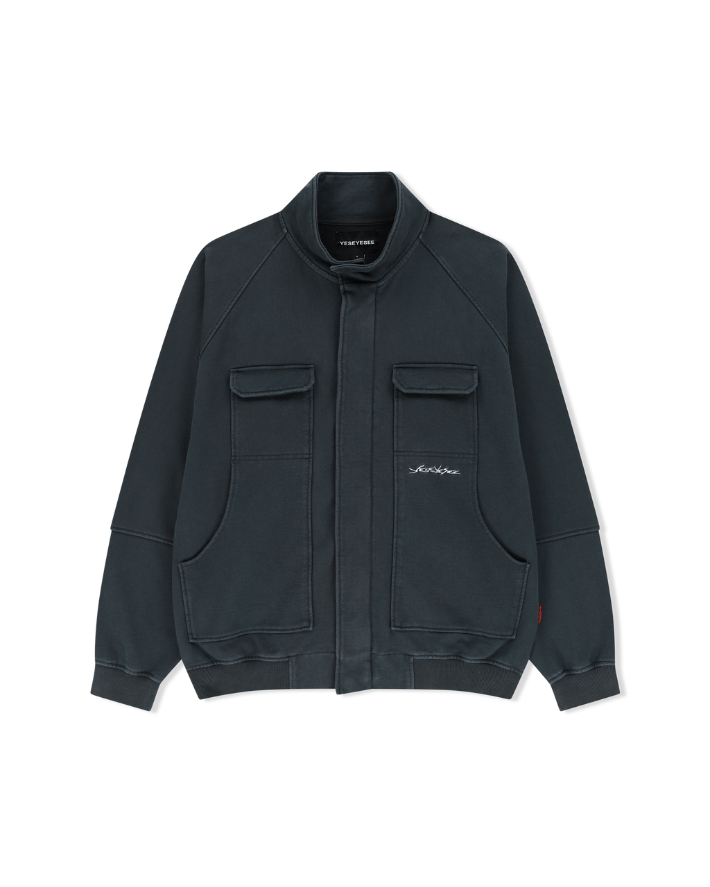 yeseyesee - Y.E.S Zip Sweat Jacket (Charcoal) product image 1 | TRAB K-Fashion Australia