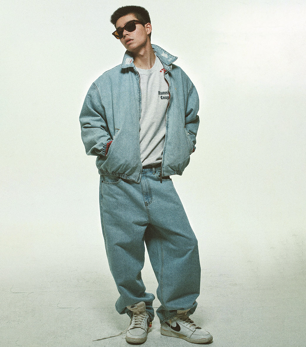 Llege - Destroyed Denim Harrington (Light Blue) product image 6 | TRAB K-Fashion Australia