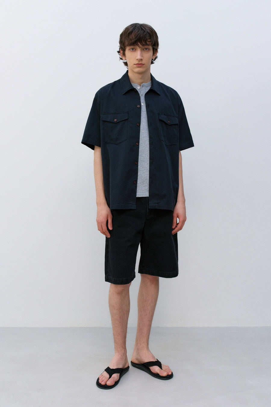Insilence - Duck Cotton Stand-Up Shorts (Faded Black) product image 8 | TRAB K-Fashion Australia