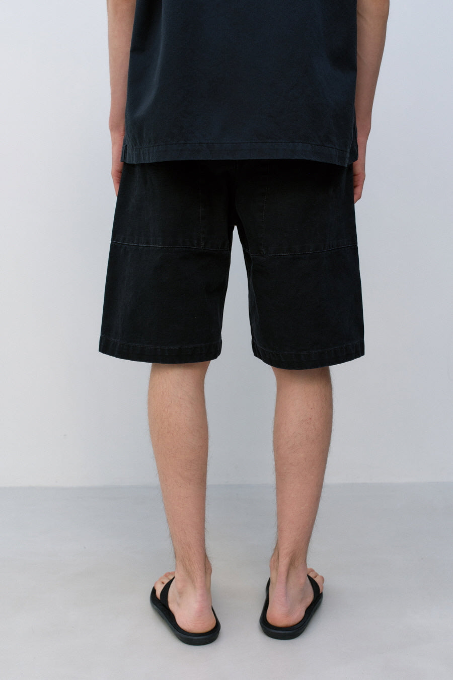 Insilence - Duck Cotton Stand-Up Shorts (Faded Black) product image 6 | TRAB K-Fashion Australia