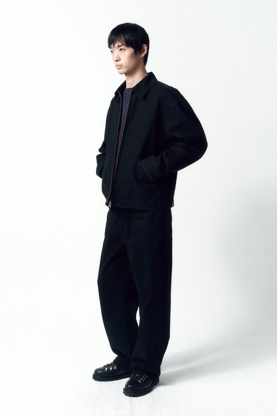 Insilence - Duck Cotton Work Jacket (Faded Black) product image 3 | TRAB K-Fashion Australia